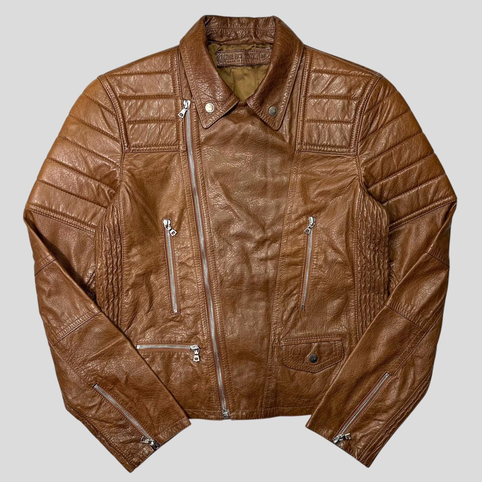 Neil Barrett Neil Barrett 2012 Leather Brown Multipocket Moto Jacket - S Size US S / EU 44-46 / 1 - 3 Thumbnail