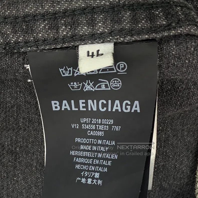 Balenciaga Balenciaga Black Graffiti Letter Printed Cotton Point Coll Size US S / EU 44-46 / 1 - 7 Thumbnail