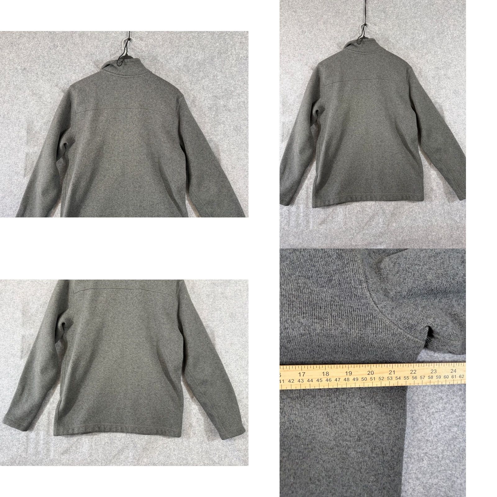 The North Face The North Face Fleece Jacket M Heather Gray Mens Quarter Zip Lined Stand-Up Neck Pullover Logo Size US M / EU 48-50 / 2 - 8 Thumbnail