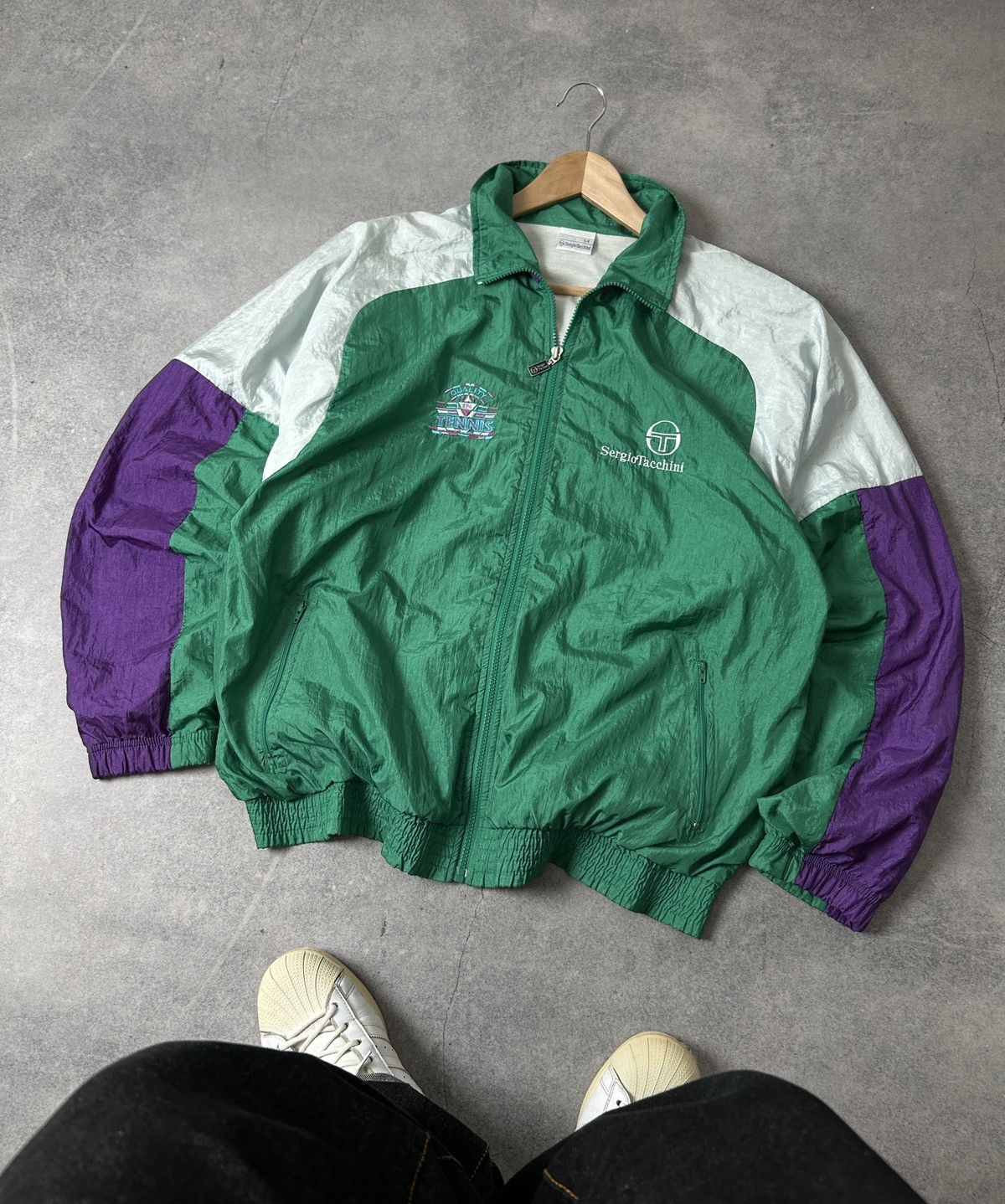 Sergio Tacchini Vintage Sergio Tacchini Tennis 🎾 90s Olympics jacket mens Size US XL / EU 56 / 4 - 1 Thumbnail