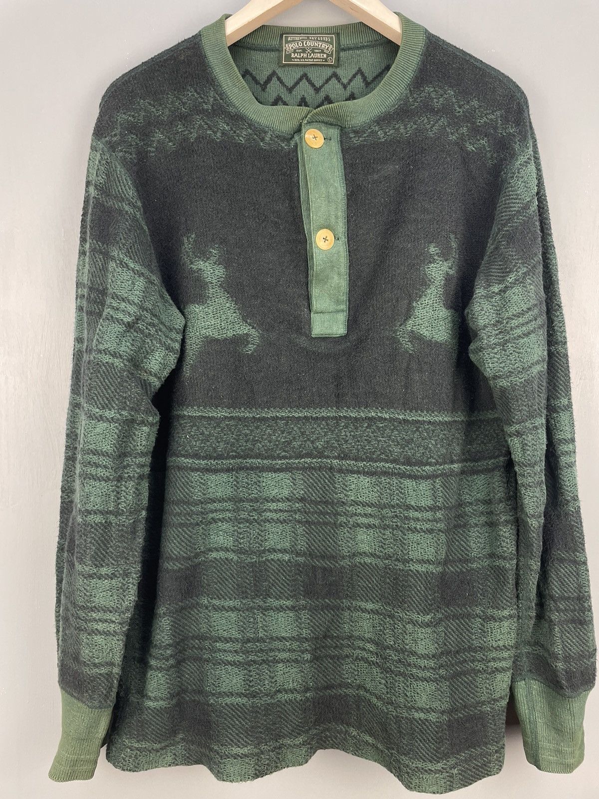 Polo Ralph Lauren Vintage Polo Country Ralph Lauren half button sweatshirt Size US L / EU 52-54 / 3 - 3 Thumbnail