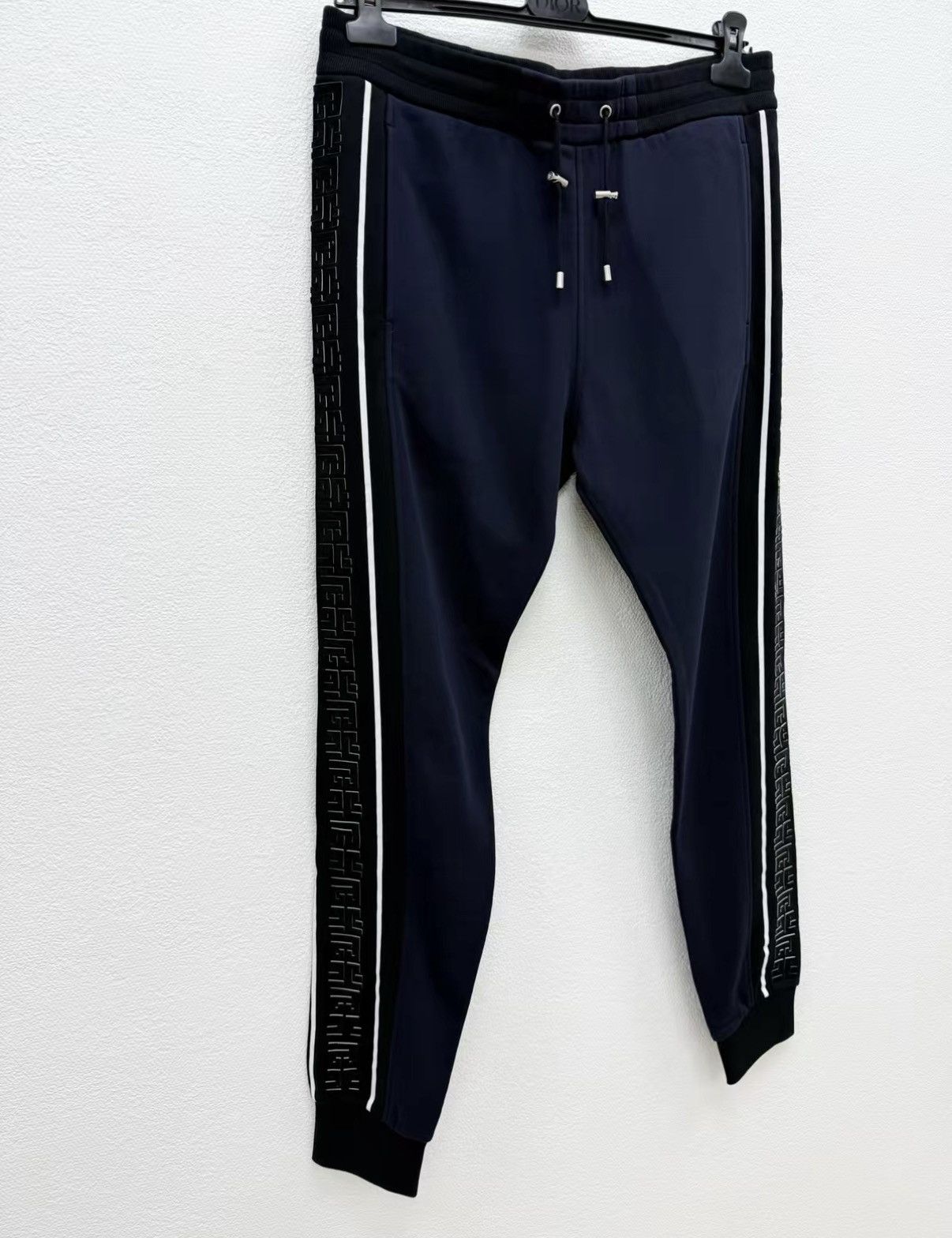 Balmain BALMAIN Flocked Logo 100% Cotton Drawstring Sweatpants J30 Size US 38 / EU 54 - 1 Thumbnail