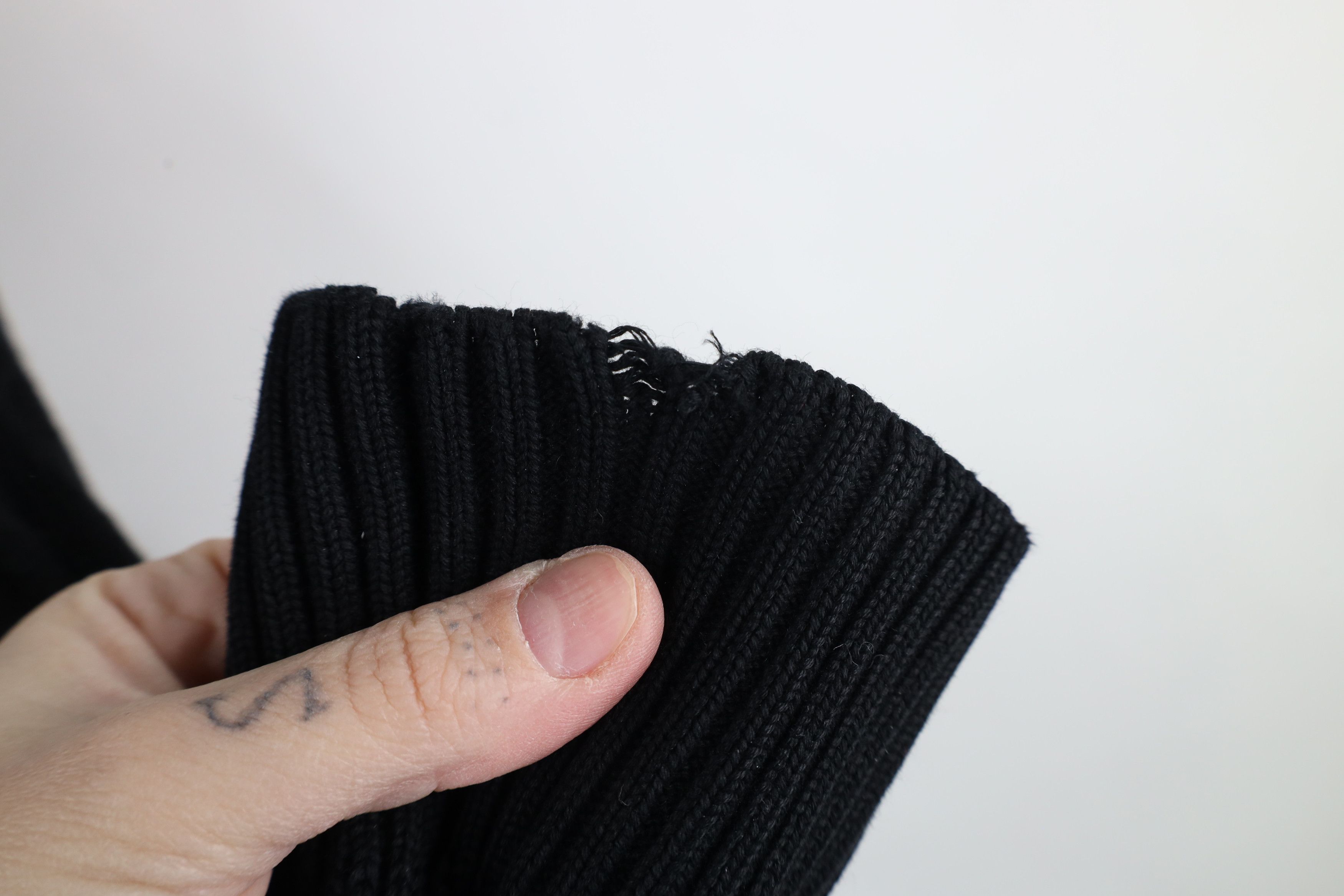 Jos. A. Bank × Vintage Vintage Jos A Bank Cotton Chunky Cable Knit Sweater Black Size US XXL / EU 58 / 5 - 4 Thumbnail