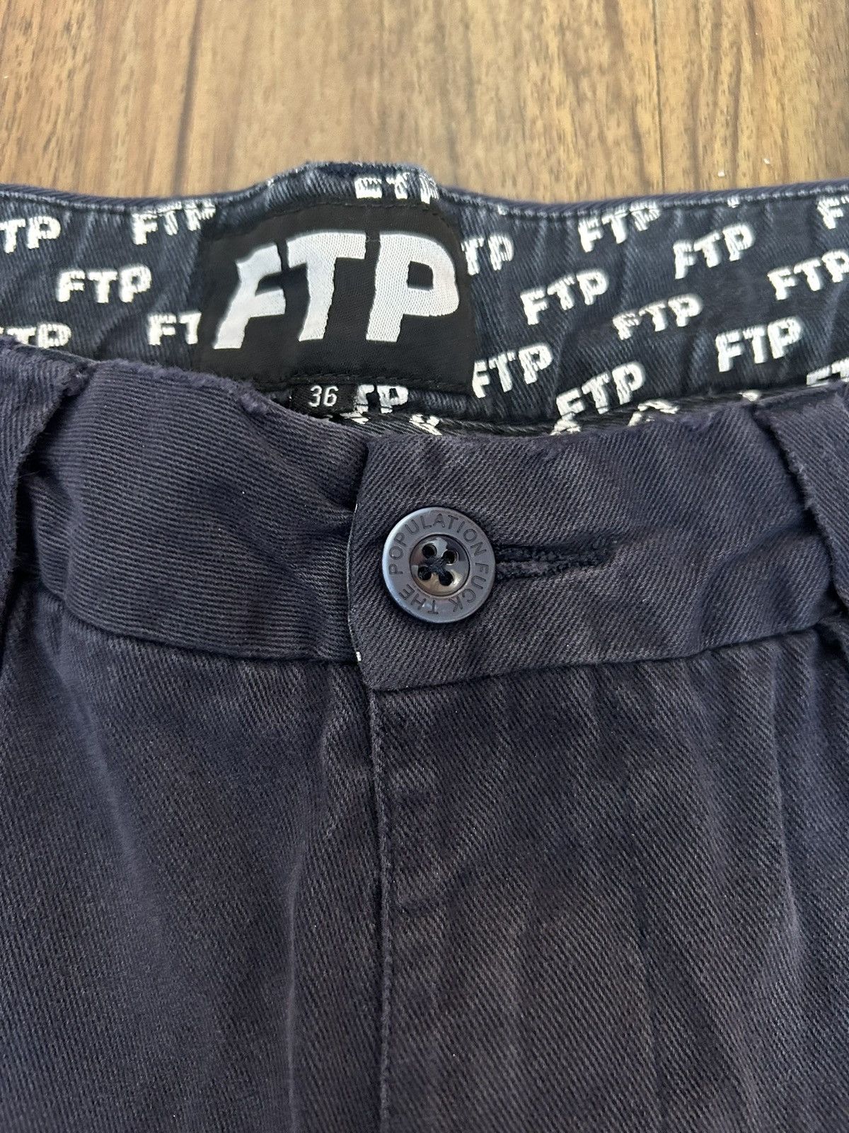 Fuck The Population FTP Navy Chino Pants FW21 Size 34 Size US 34 / EU 50 - 4 Thumbnail