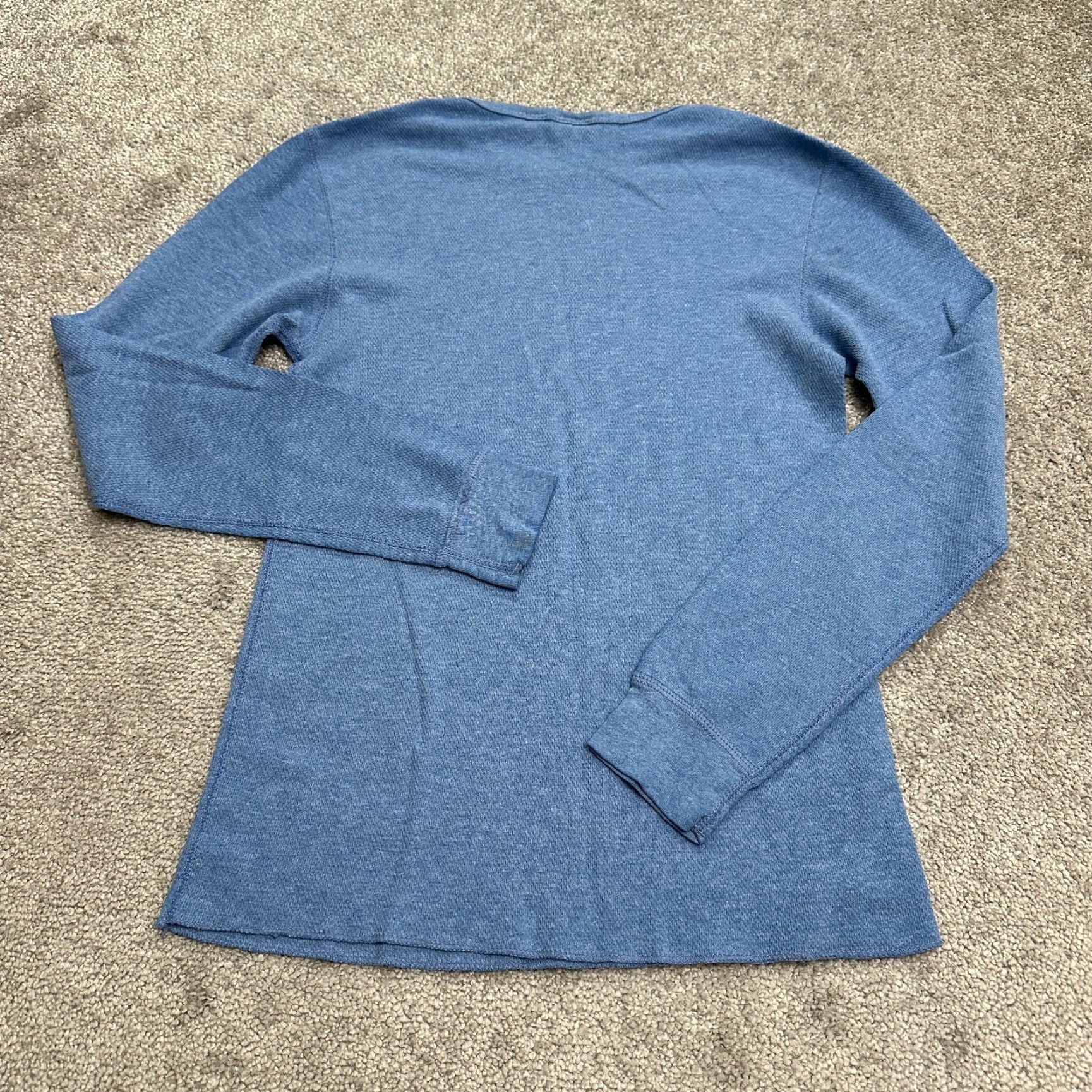 Vintage Unbranded Women's Casual Long Sleeve T-Shirt Small Blue Crew Neck Classic Tee Size S / US 4 / IT 40 - 2 Thumbnail