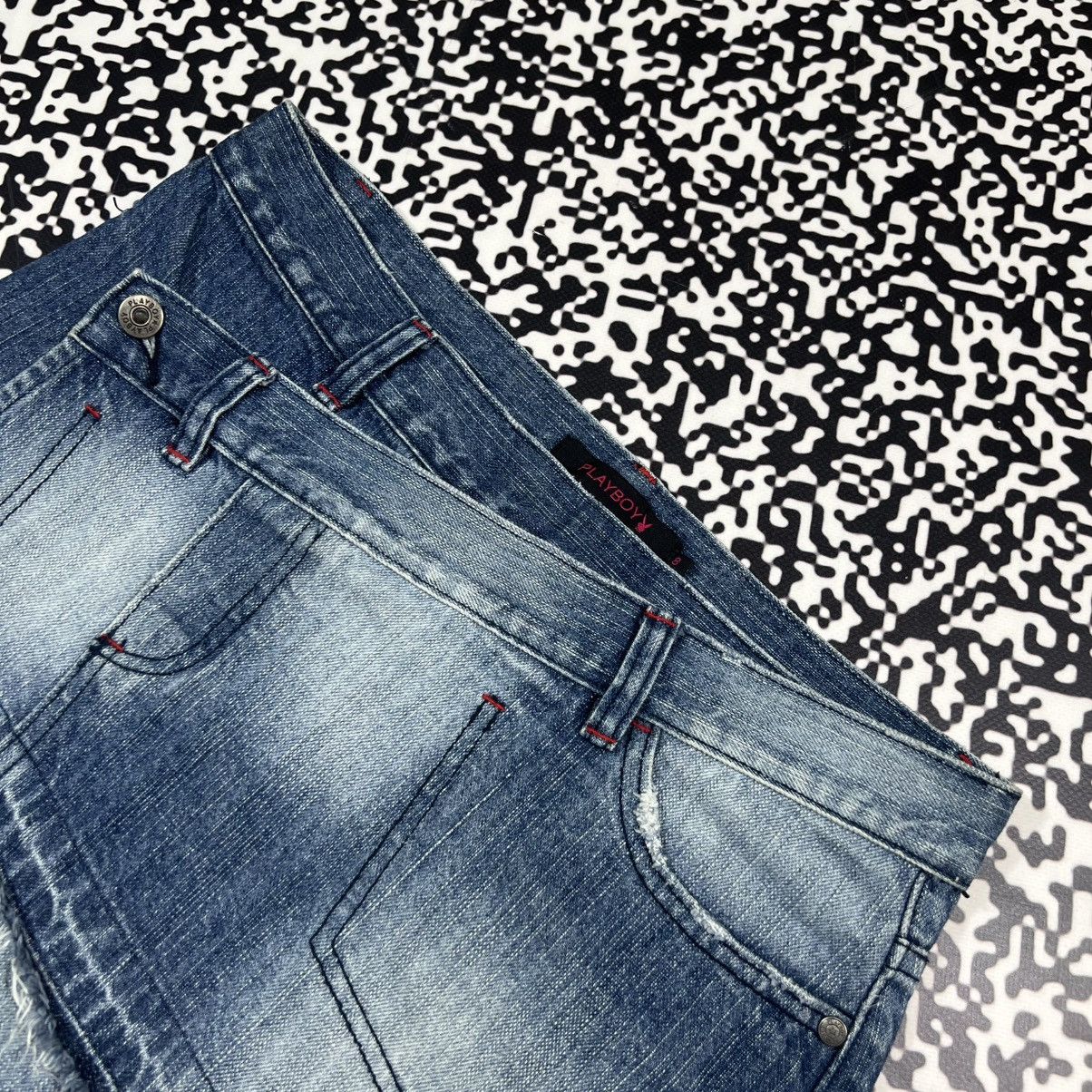 Playboy Vintage Y2K Playboy Sexy Style Denim Japanese Mini Skirt Size 28" / US 6 / IT 42 - 12 Thumbnail