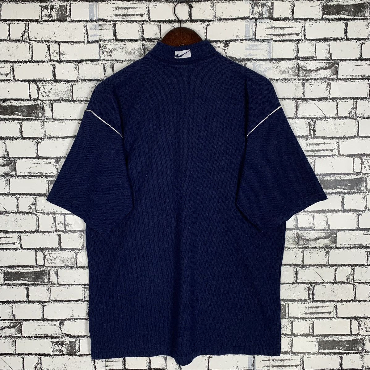 Nike × Vintage Vintage 90s Sportwear Nike Swoosh Embroidery Collar Shirt Size US M / EU 48-50 / 2 - 5 Thumbnail