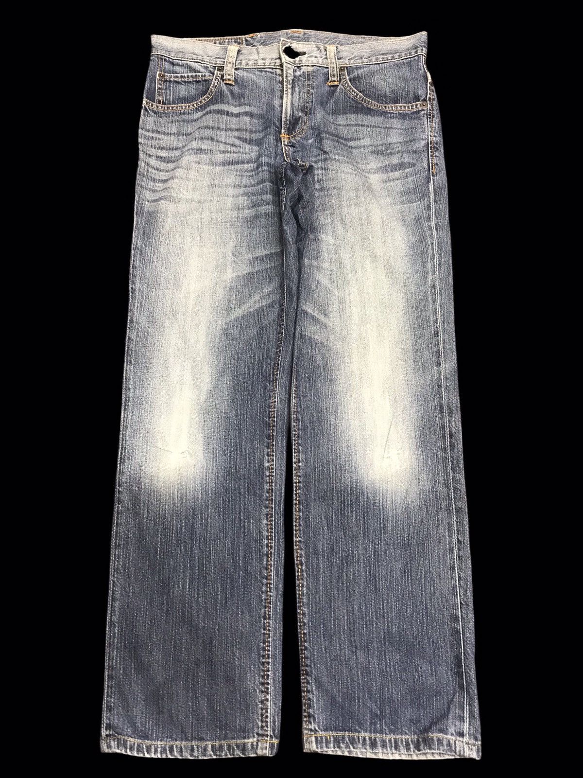 Edwin Gold Rush Edwin Medium Wash Distressed Denim F128 Size US 33 - 1 Thumbnail