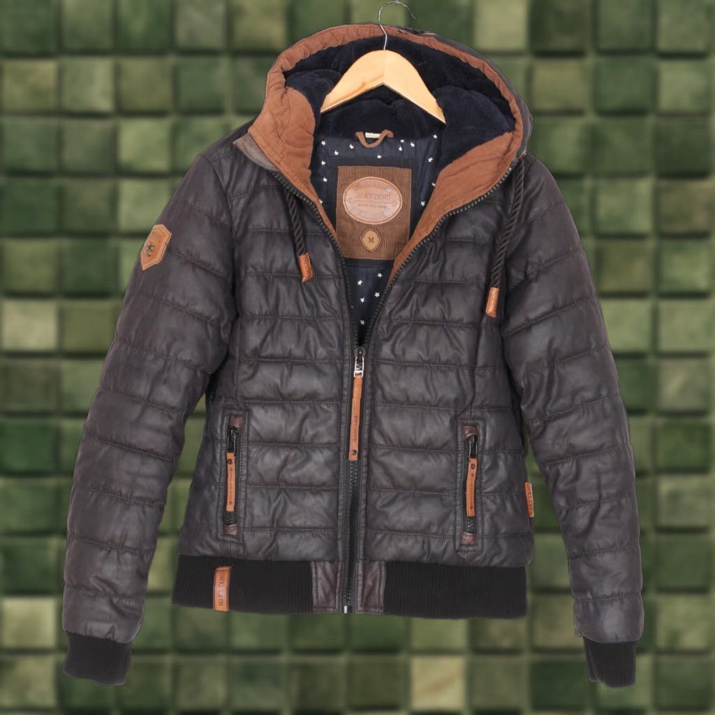 Vintage VINTAGE NAKETANO Hooded Padded Jacket Women M Grey MJ5167 Size M / US 6-8 / IT 42-44 - 1 Thumbnail