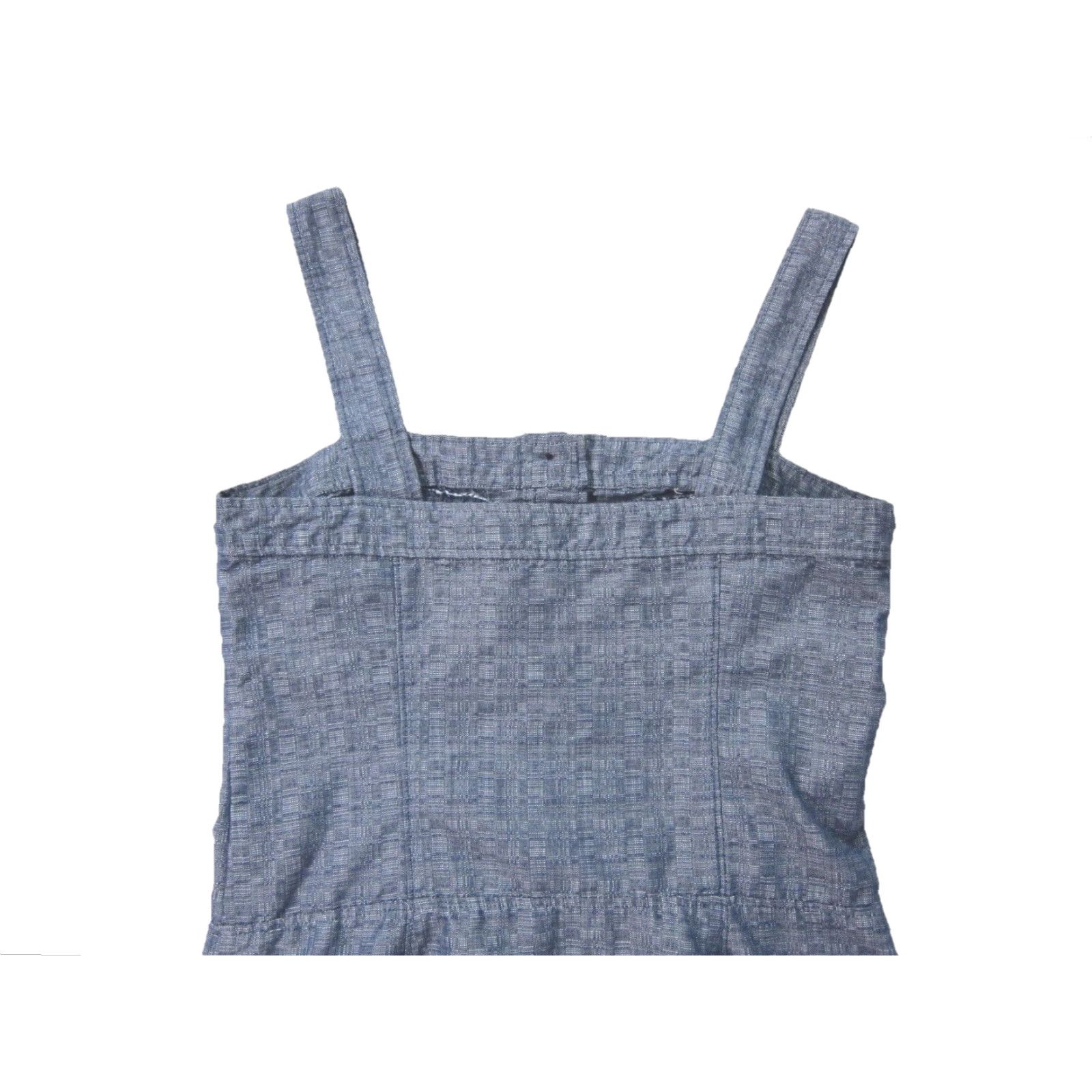 Vintage Derek Lam Cotton Blue Button Sheath Straight Tunic Pocket Tank Sundress Women 10 Size L / US 10 / IT 46 - 5 Thumbnail