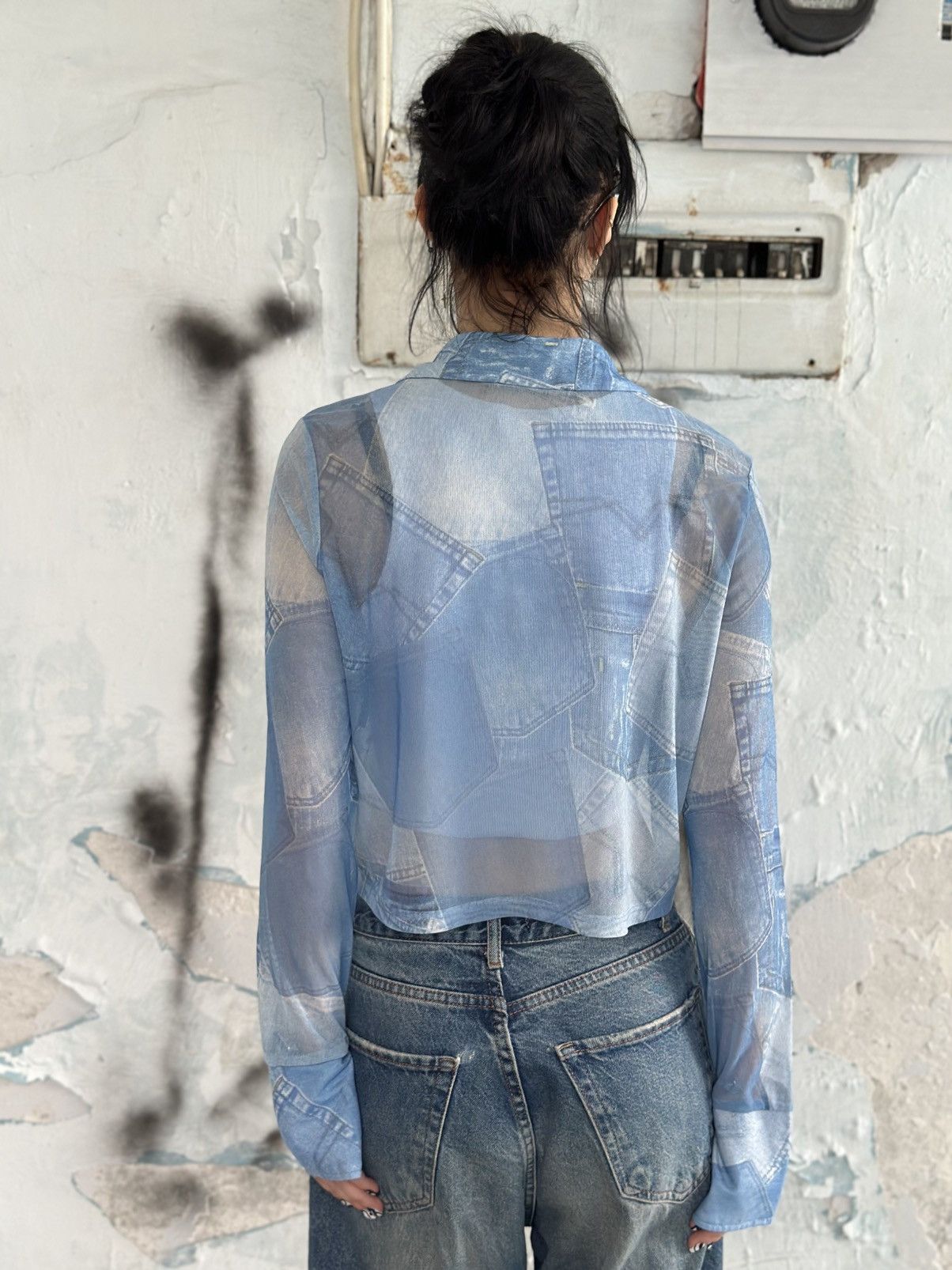 Primark VTG Archival Top Shirt Button Up Size M Staff Pick 00s USA Size M / US 6-8 / IT 42-44 - 2 Thumbnail