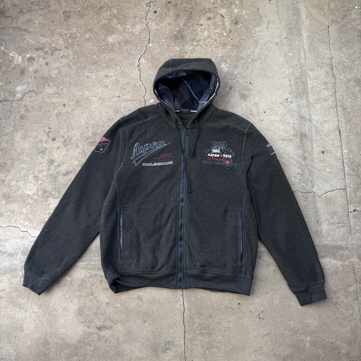 Paul & Shark Paul & Shark Aspen Fleece Gray Zip Hoodie Size US XL / EU 56 / 4 - 1 Thumbnail