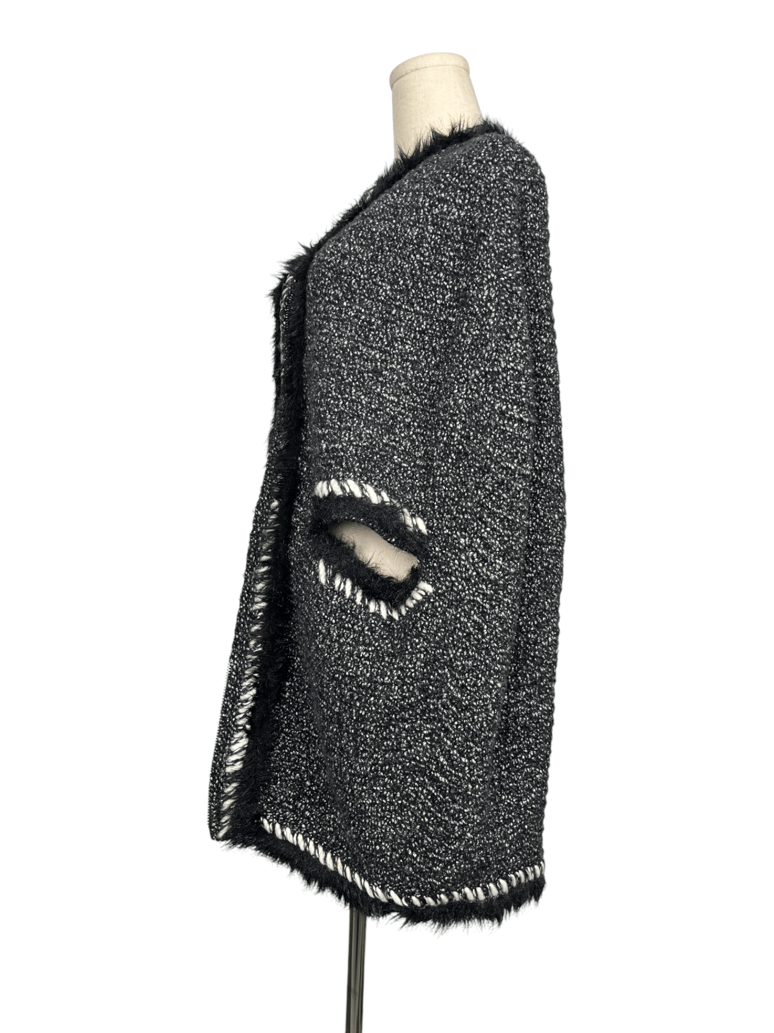 Chanel Chanel Black Cashmere Open Cardigan With Stitch Details Size XS / US 0-2 / IT 36-38 - 3 Thumbnail