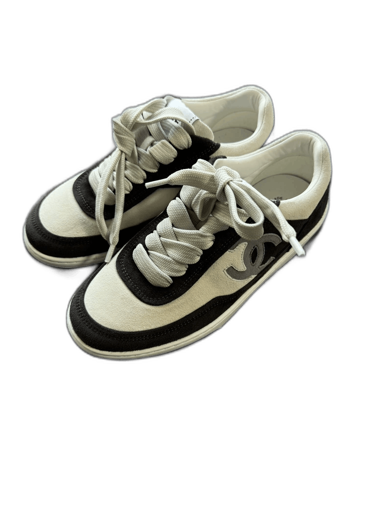 Chanel Chanel Black and White Suede Sneakers -2505 Size US 5.5 / EU 38 - 1 Thumbnail