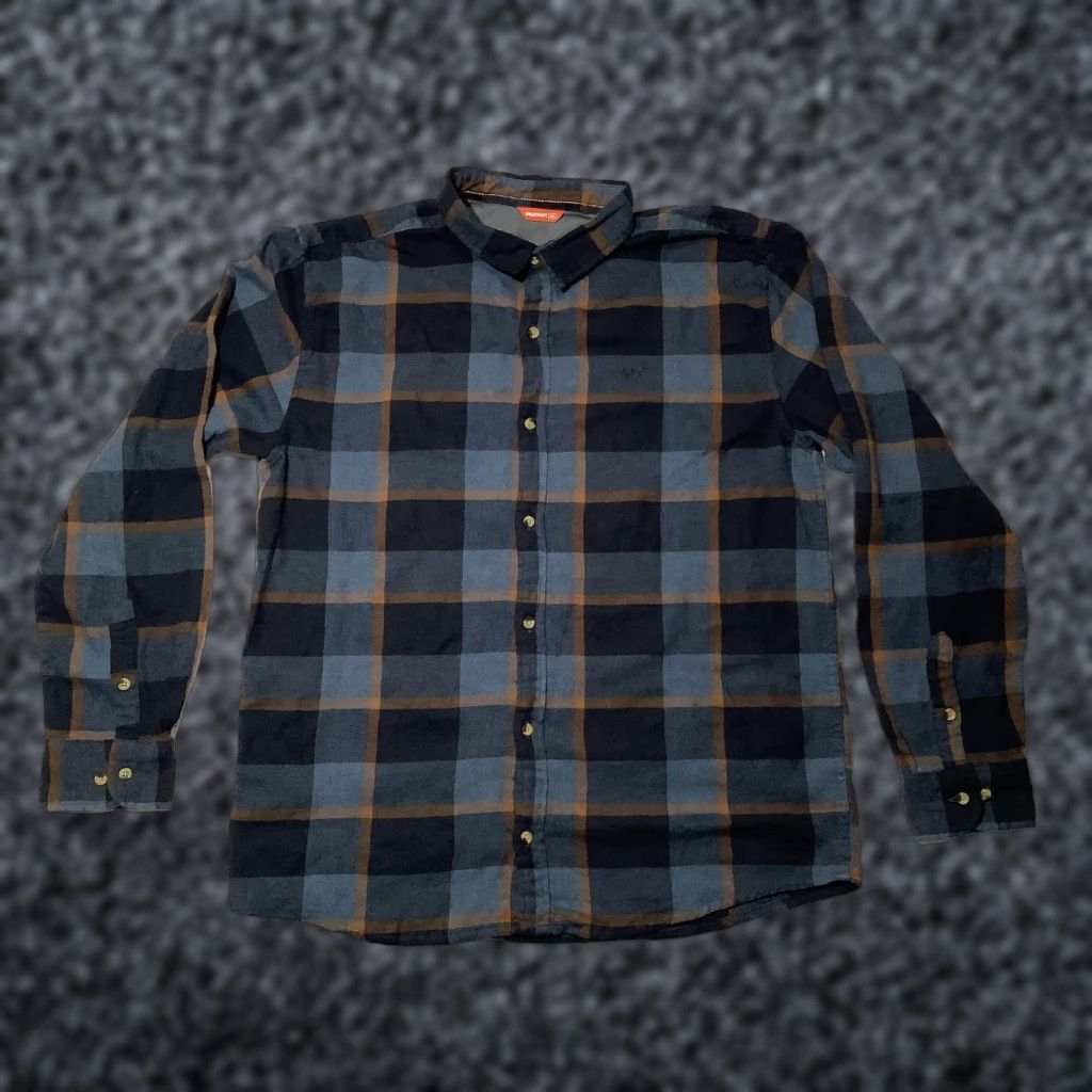 Vintage Wildcraft Shirt Mens 2XL Blue Brown Plaid Button Front Long Sleeve Cotton Size US XXL / EU 58 / 5 - 1 Thumbnail