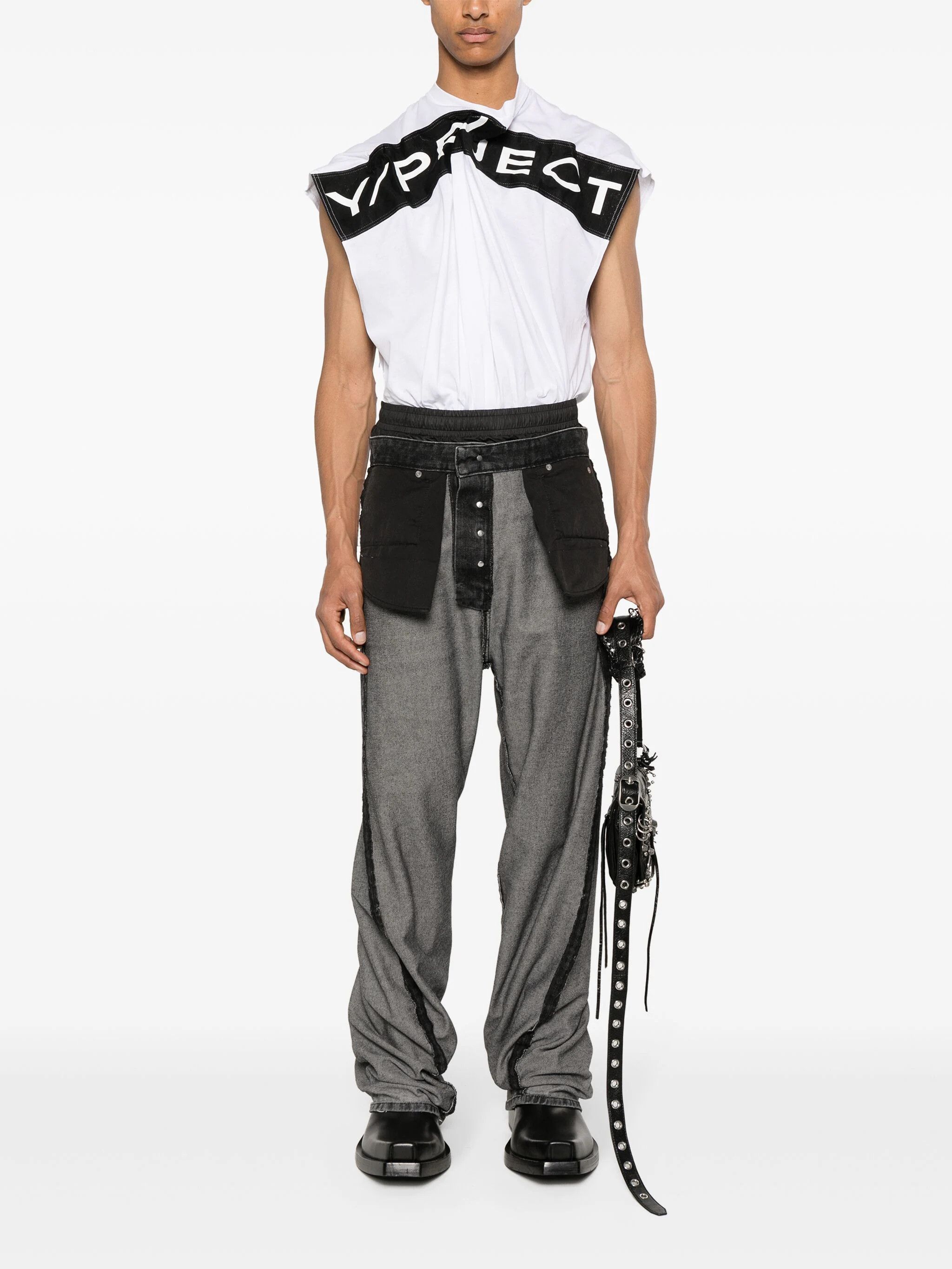 Y/Project o1s22i1n0924 Sleeveless T-Shirt in White Size L / US 10 / IT 46 - 3 Thumbnail