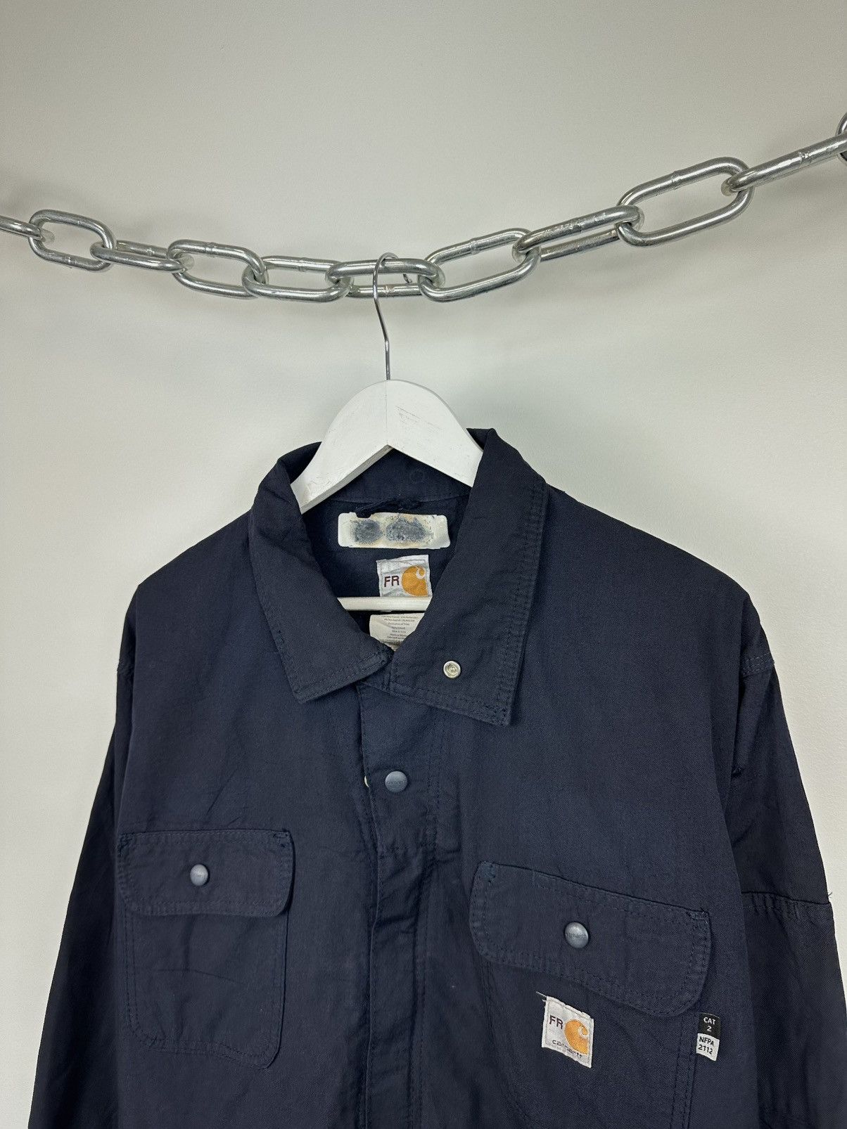 Carhartt Vintage Carhartt Flame Resistant Cargo Baggy Detroit Jacket Size US L / EU 52-54 / 3 - 3 Thumbnail