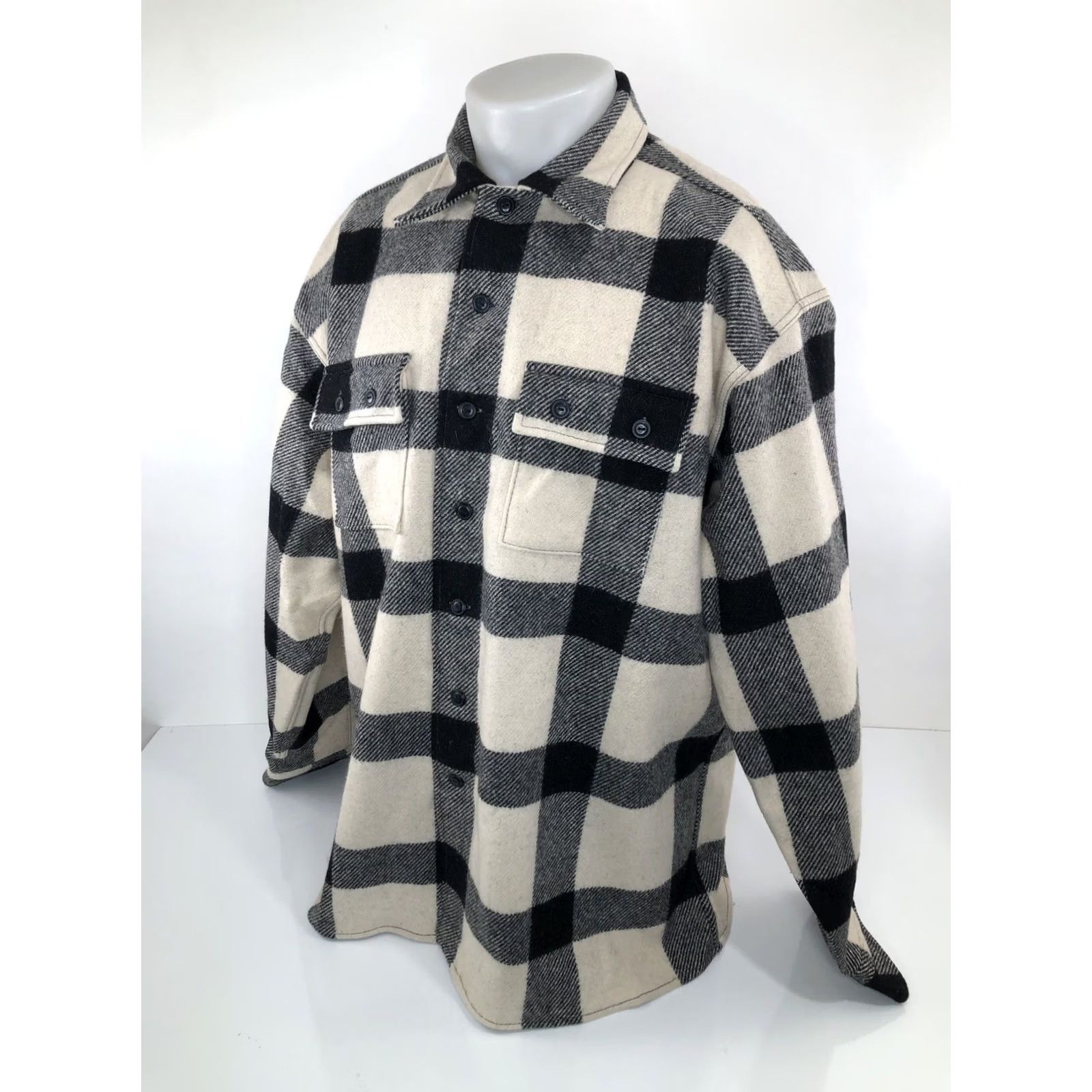 Polo Ralph Lauren POLO / RALPH LAUREN Shirt Jacket MCKINNEY Wool Blend Flannel XL 2X 3X Men Black Beige Size US XL / EU 56 / 4 - 3 Thumbnail