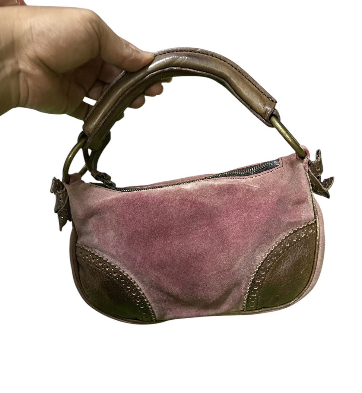 Miu Miu Miu miu handbag pink suede leather Size ONE SIZE - 3 Thumbnail