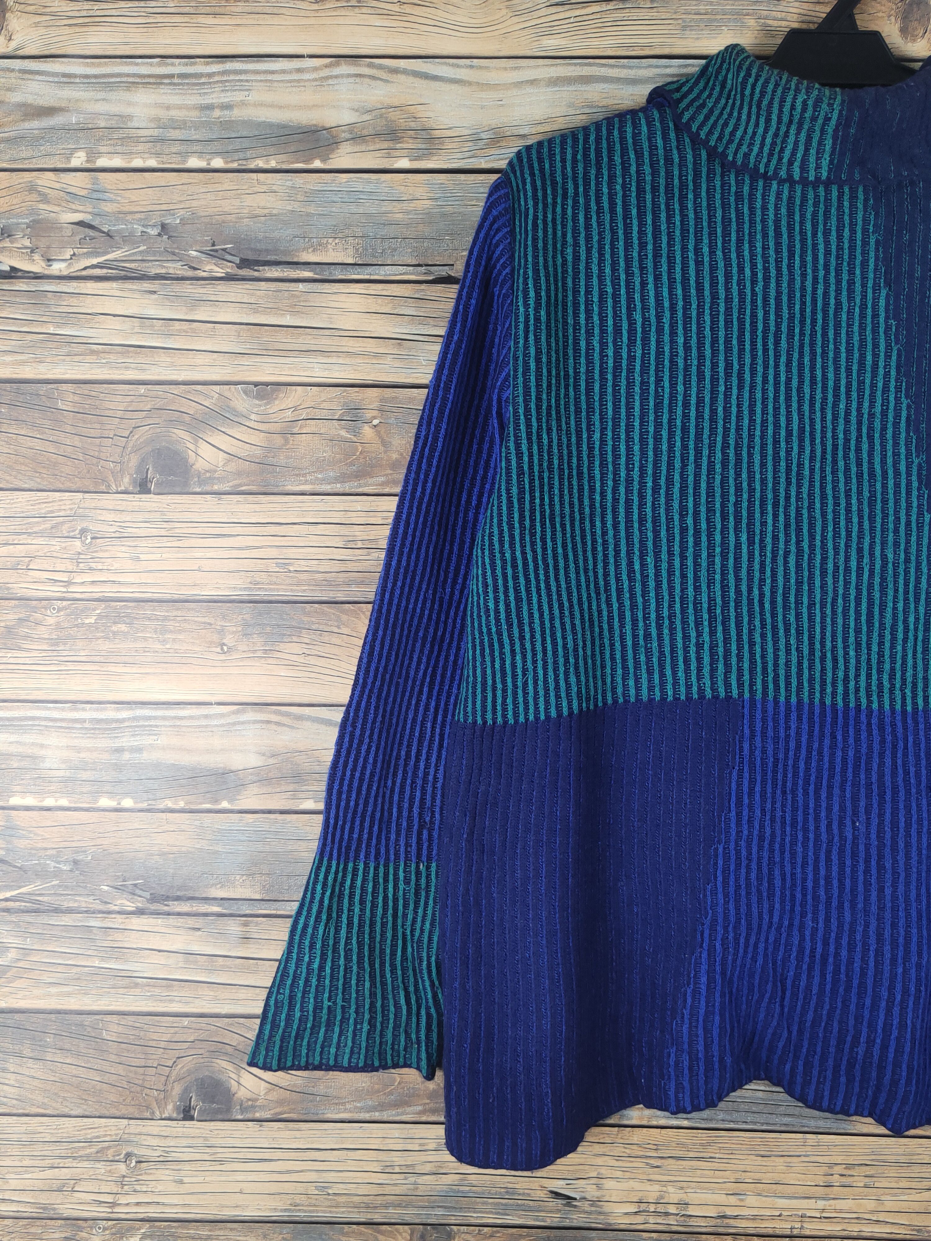 Homespun Knitwear Piare-Micalady Blue Green Knitwear Sweatshirts #W1529 Size M / US 6-8 / IT 42-44 - 9 Thumbnail