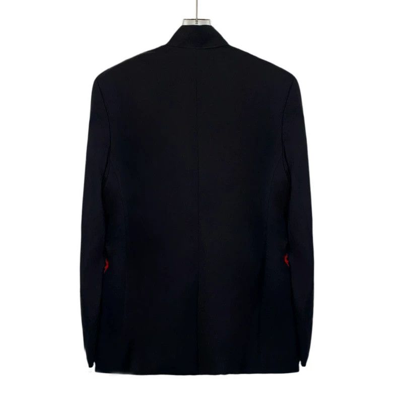 Dior Dior Black geometric line wool lapel single-breasted long-s Size 50R - 2 Thumbnail