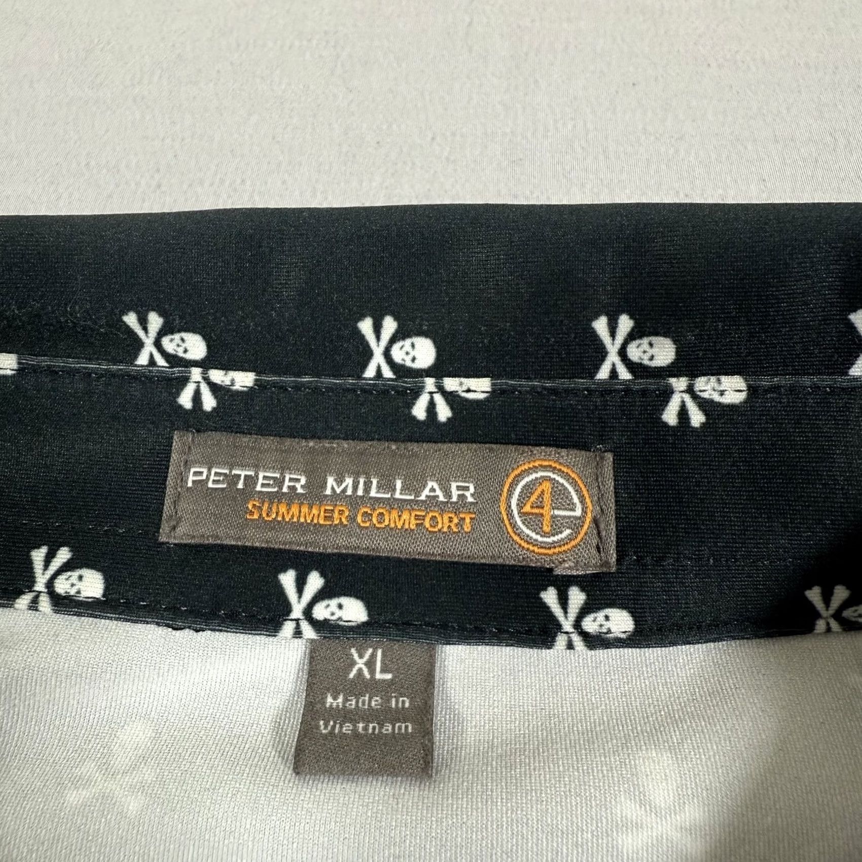 Peter Millar Peter Millar Polo Shirt Men XL Gray Summer Comfort Skull Golf Performance Moisture Wicking Size US XL / EU 56 / 4 - 6 Thumbnail