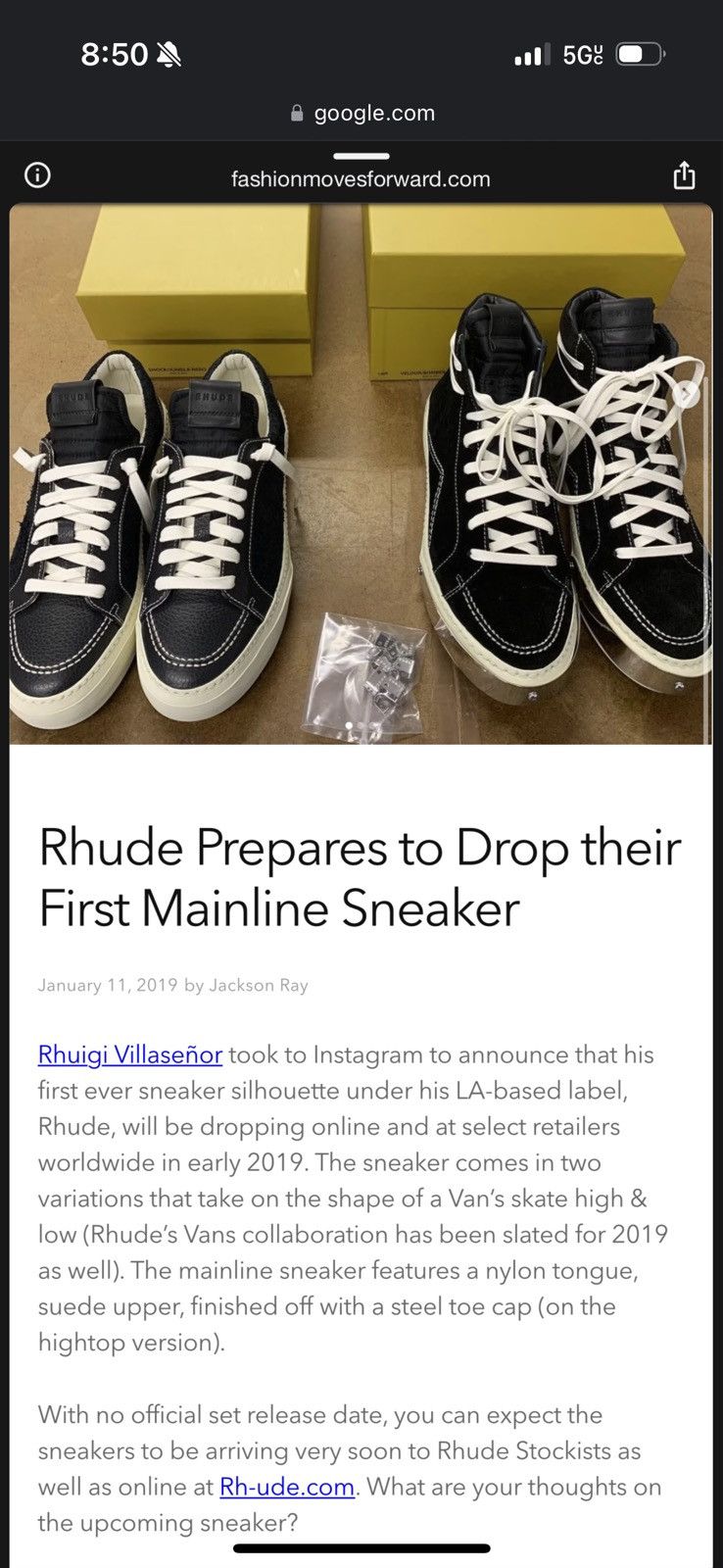 Rhude V1 Black Suede Leather Lo Sneaker Size US 12 / EU 45 - 3 Thumbnail