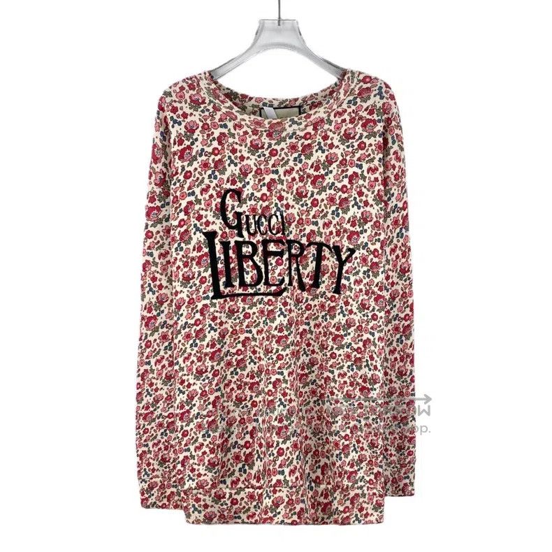 Gucci Gucci Pink floral inlaid full-print cotton round-neck long Size M / US 6-8 / IT 42-44 - 1 Thumbnail