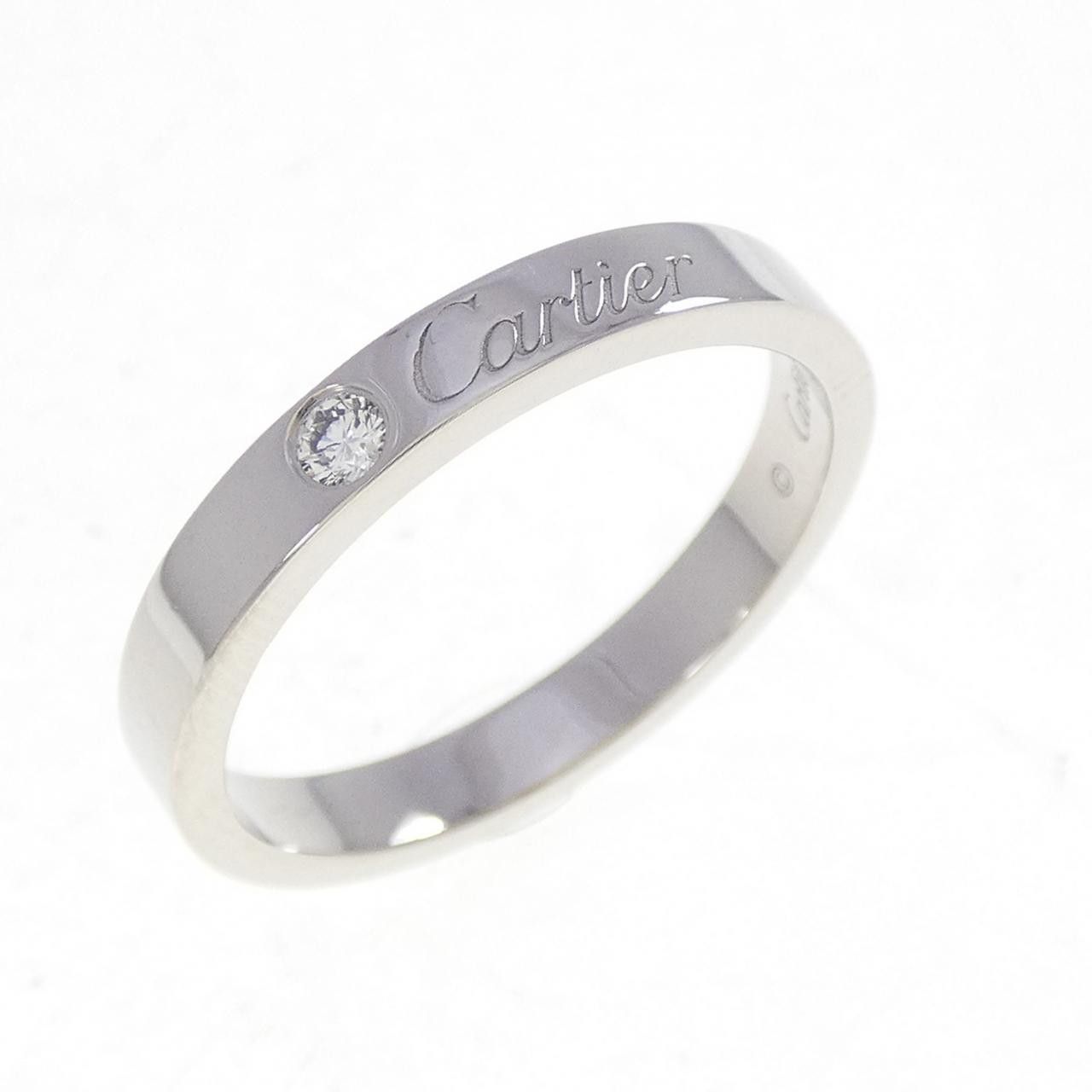 Cartier Cartier Cartier Wedding 1P Platinum Ring Size 16 Precious Metal Ring B4051300 DUTY FREE for USA Size ONE SIZE - 1 Thumbnail