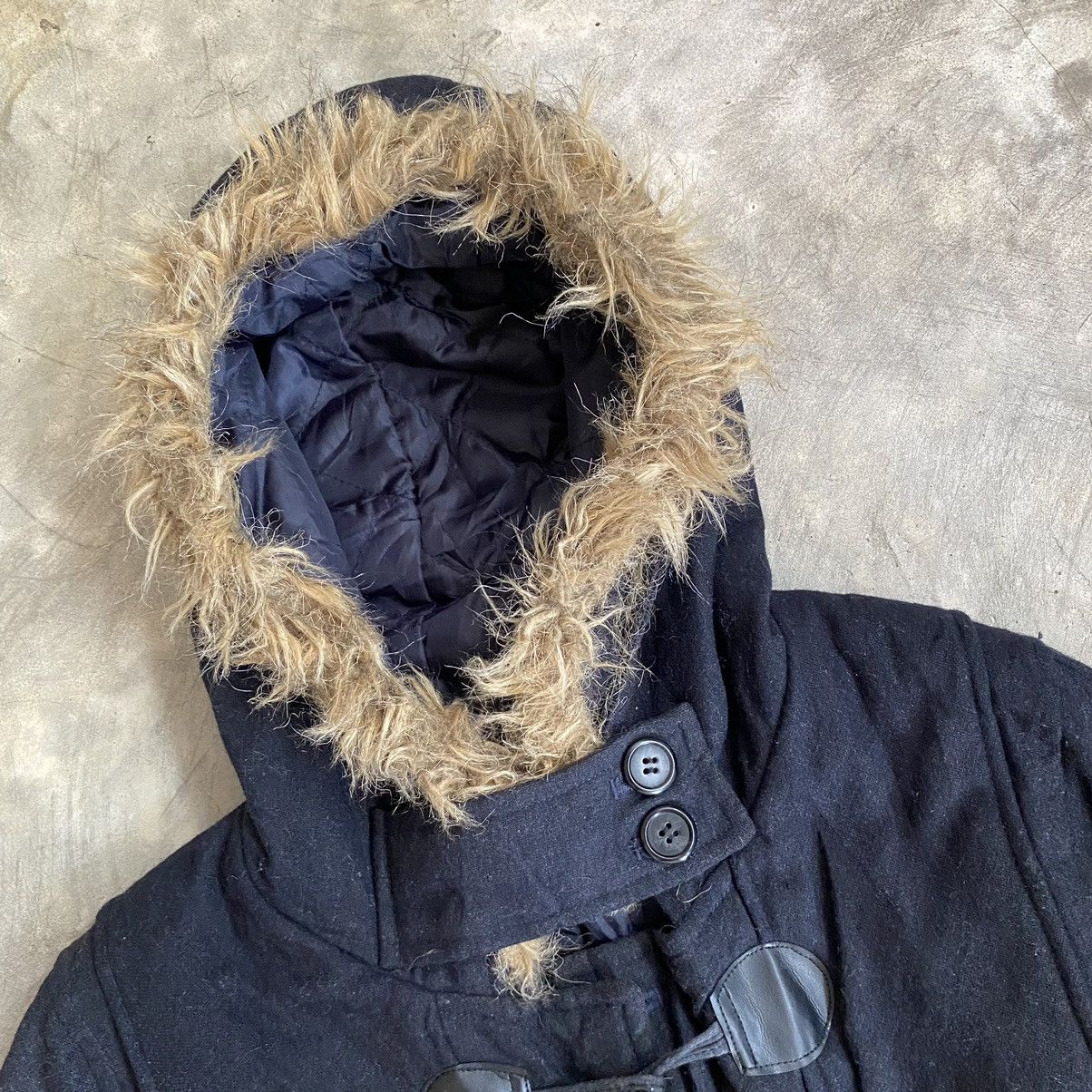 Chocol Raffine Wool Fur Hoodie Jacket