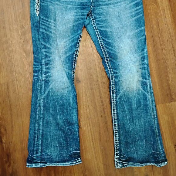 Rock Revival Vintage Y2K Rock Revival Natashia Easy Boot Denim Jeans Size 32" / US 10 / IT 46 - 3 Thumbnail