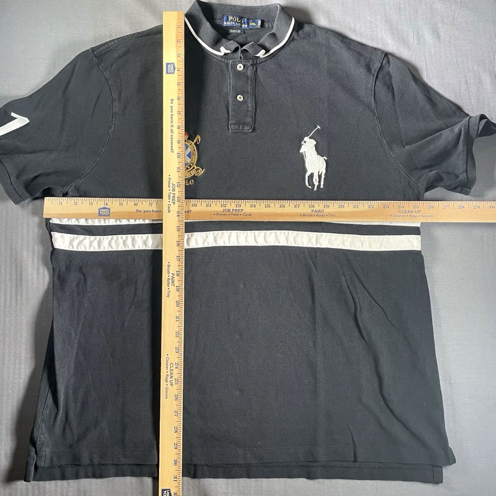 Polo Ralph Lauren Polo Ralph Lauren Polo Mens XXL Embroidered Crest Big Pony Short Sleeve Collared Classic Cotton Black Size US XXL / EU 58 / 5 - 3 Thumbnail