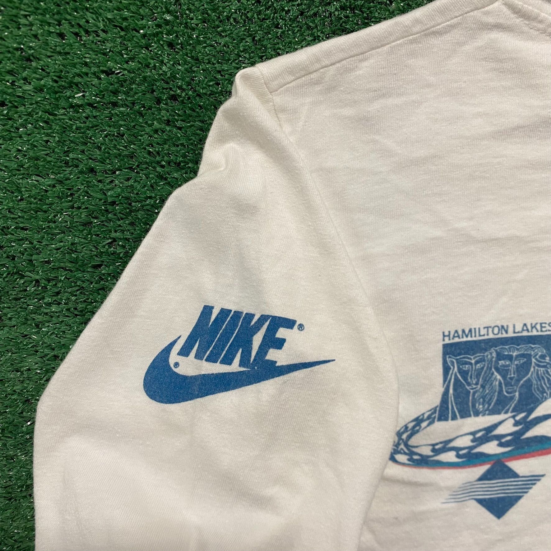 Nike Vintage 80s Nike Running 5K Single Stitch Long Sleeve Tee Size US S / EU 44-46 / 1 - 6 Thumbnail