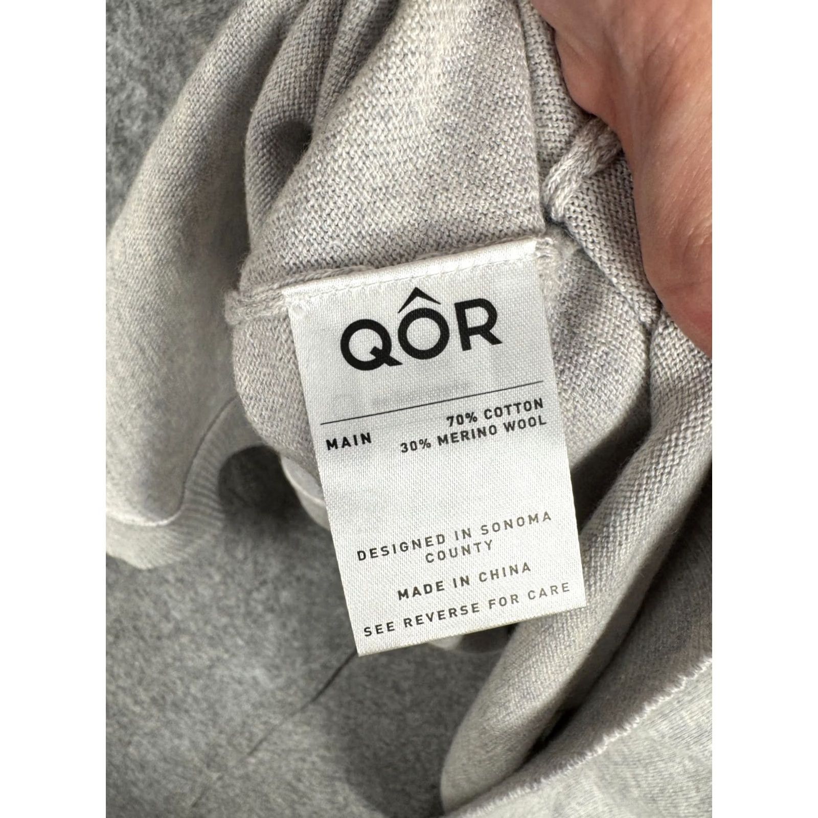 Vintage QOR Cardigan Sweater Womens Large Gray Merino Wool Blend Open Knit NWT Size L / US 10 / IT 46 - 4 Thumbnail