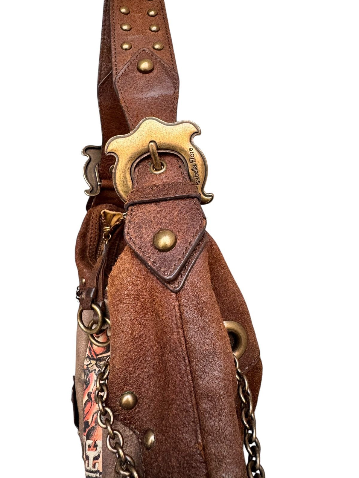 Isabel Marant Etoile Rare Issabella Fiore Hearty Studded Floral Hobo Shoulder Size ONE SIZE - 8 Thumbnail