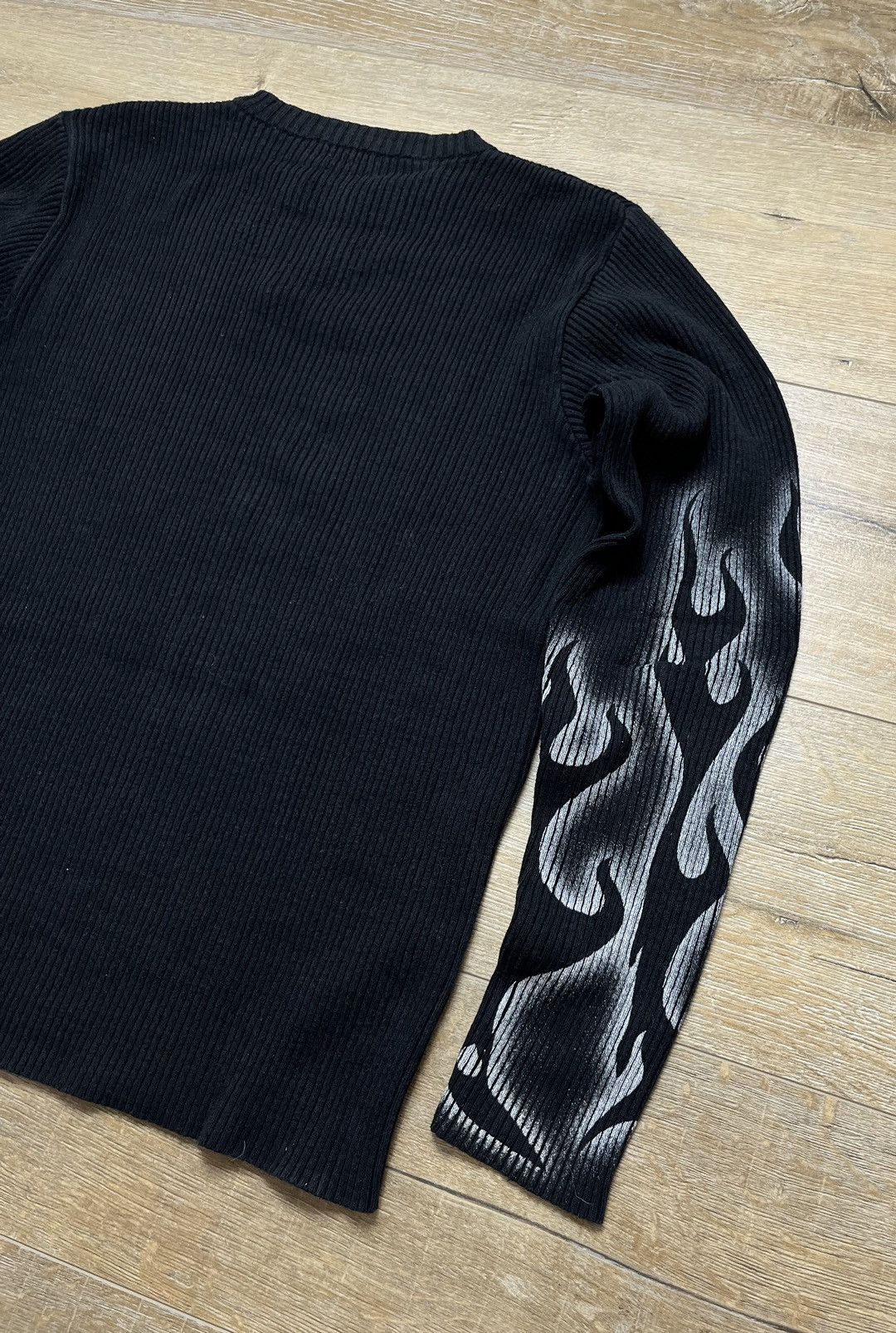 Diesel 00S PAINTED JAPAN DIESEL STYLE KNIT RIBBED SWEATER Y2K Size US S / EU 44-46 / 1 - 12 Thumbnail