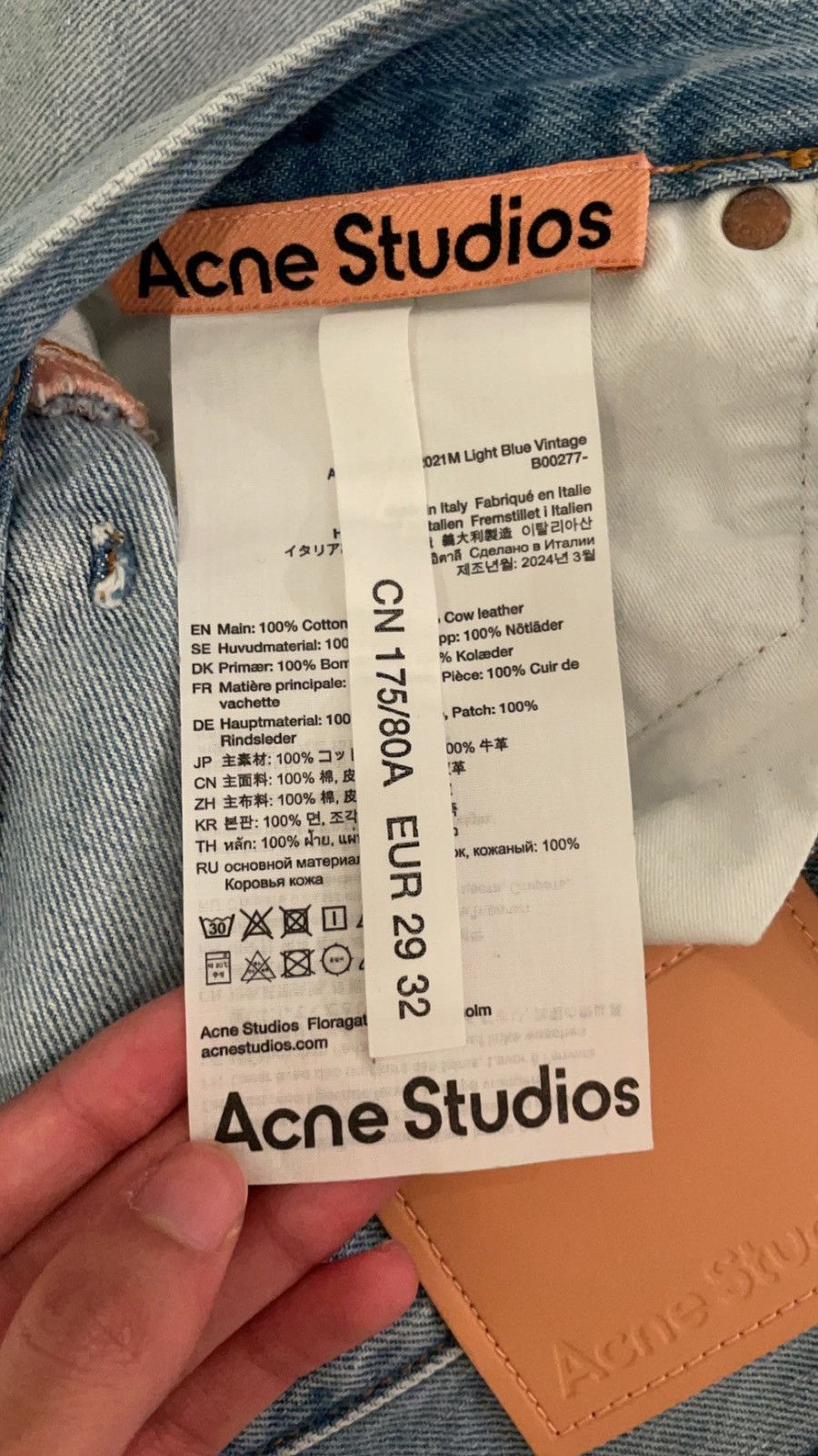 Acne Studios Acne studios 2021m light wash Size US 29 - 4 Thumbnail