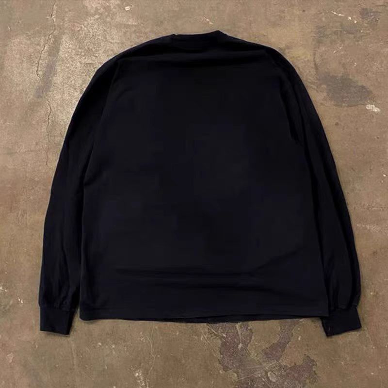 Vintage Black washed retro cartoon duck print long-sleeved t-shirt Size US M / EU 48-50 / 2 - 2 Thumbnail