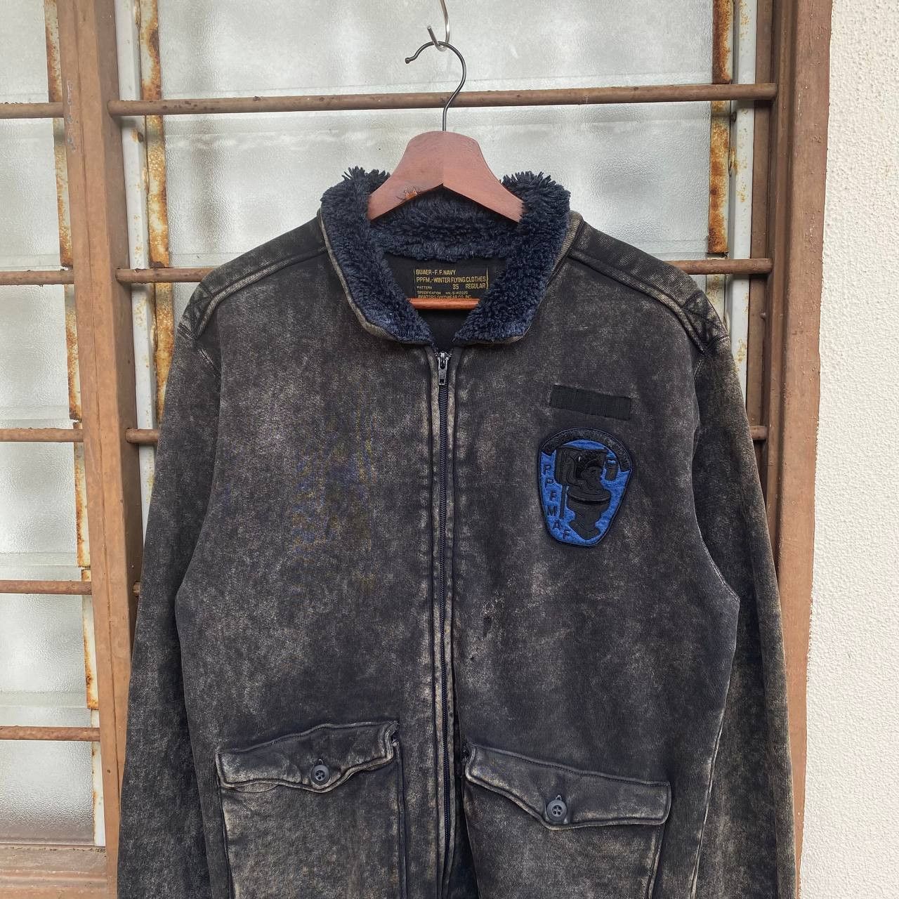 PPFM × Vintage VINTAGE PPFM WINTER FLYING FADED BLACK SHERPA COLLAR Size US M / EU 48-50 / 2 - 13 Thumbnail