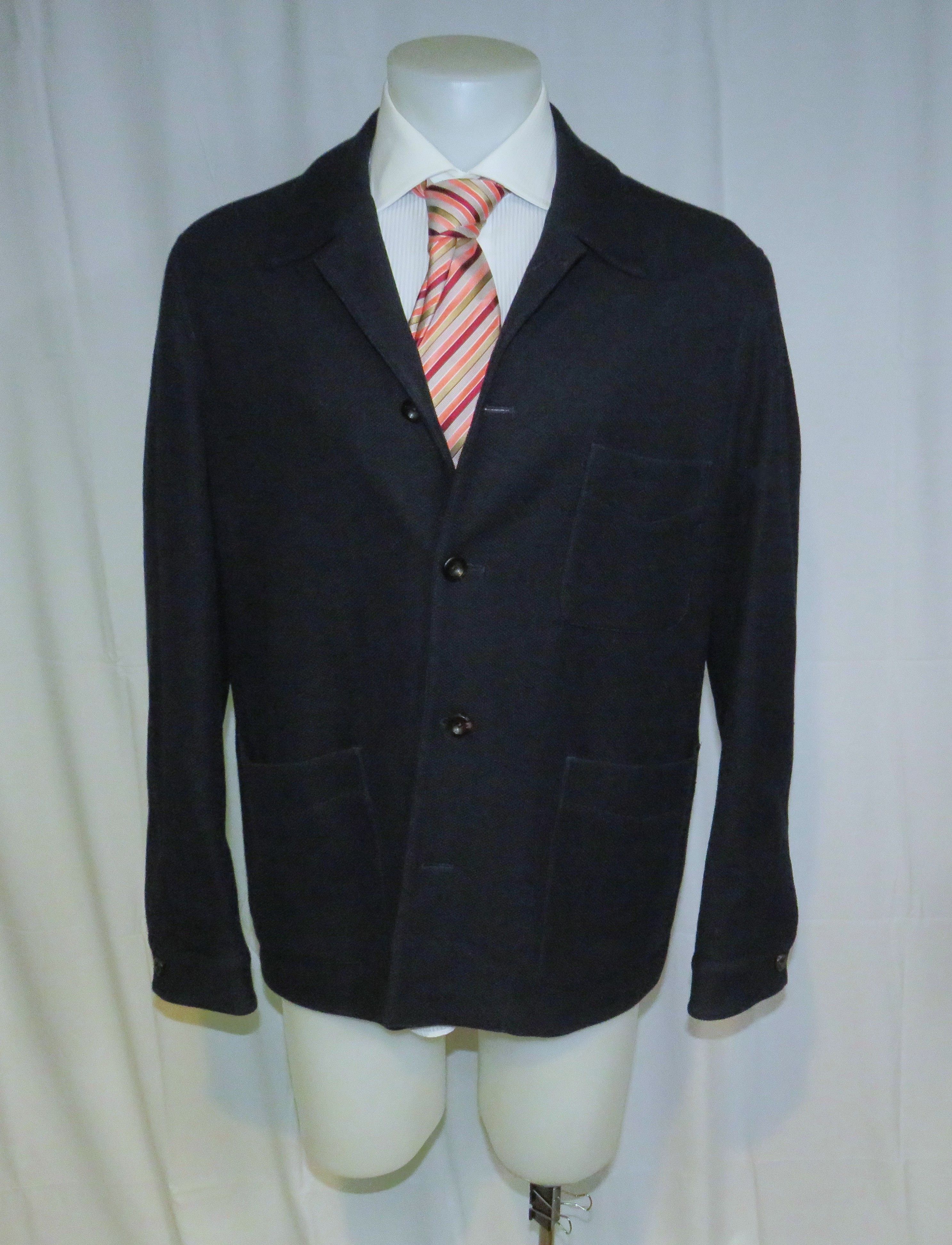 Ralph Lauren Purple Label Hand Tailored Wool Blend Navy Blue Jacket XL Size US XL / EU 56 / 4 - 3 Thumbnail