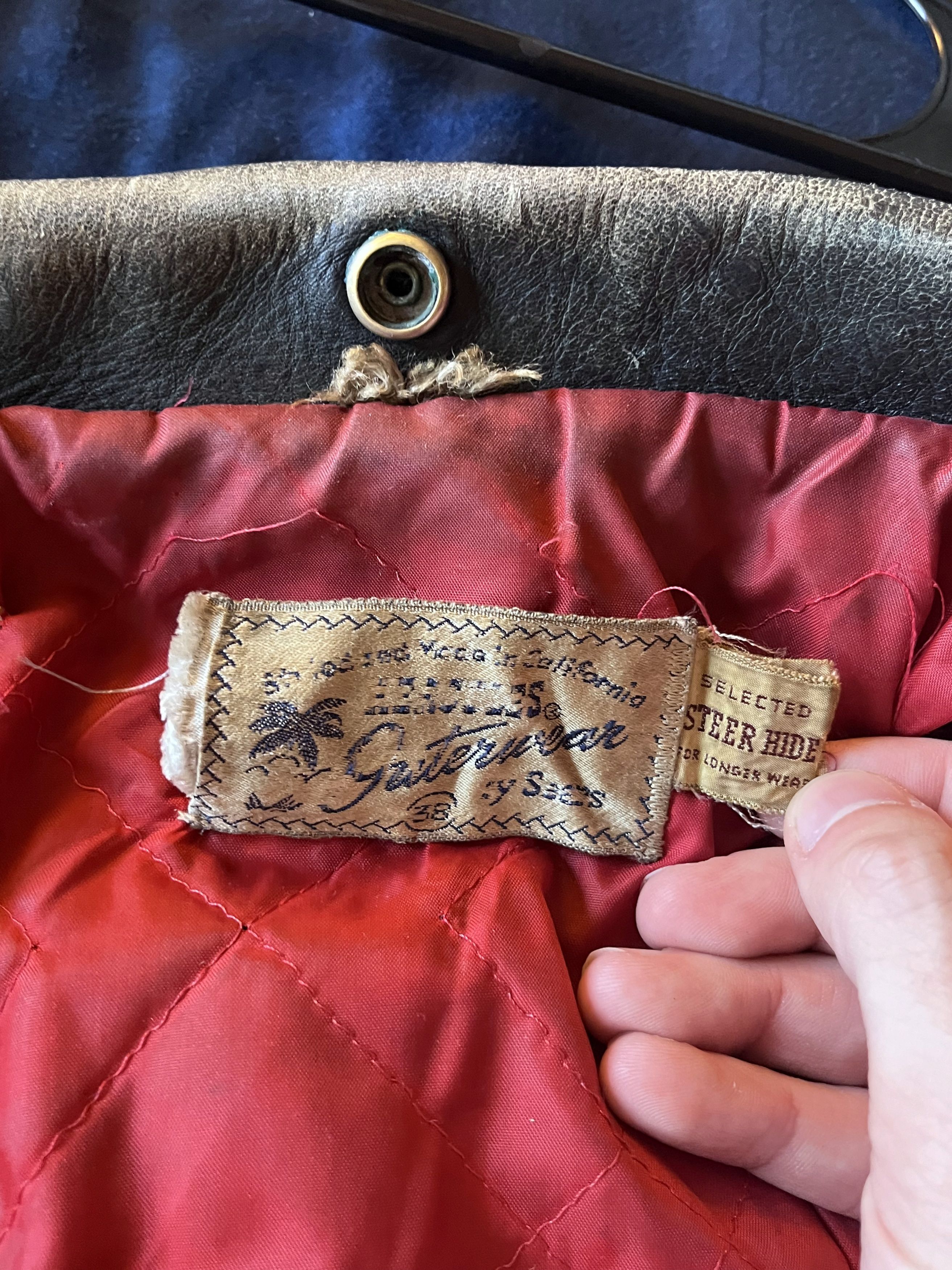 Other 1950s Hercules Steerhide D-Pocket Motorcycle Jacket Size 38 Size US M / EU 48-50 / 2 - 4 Thumbnail