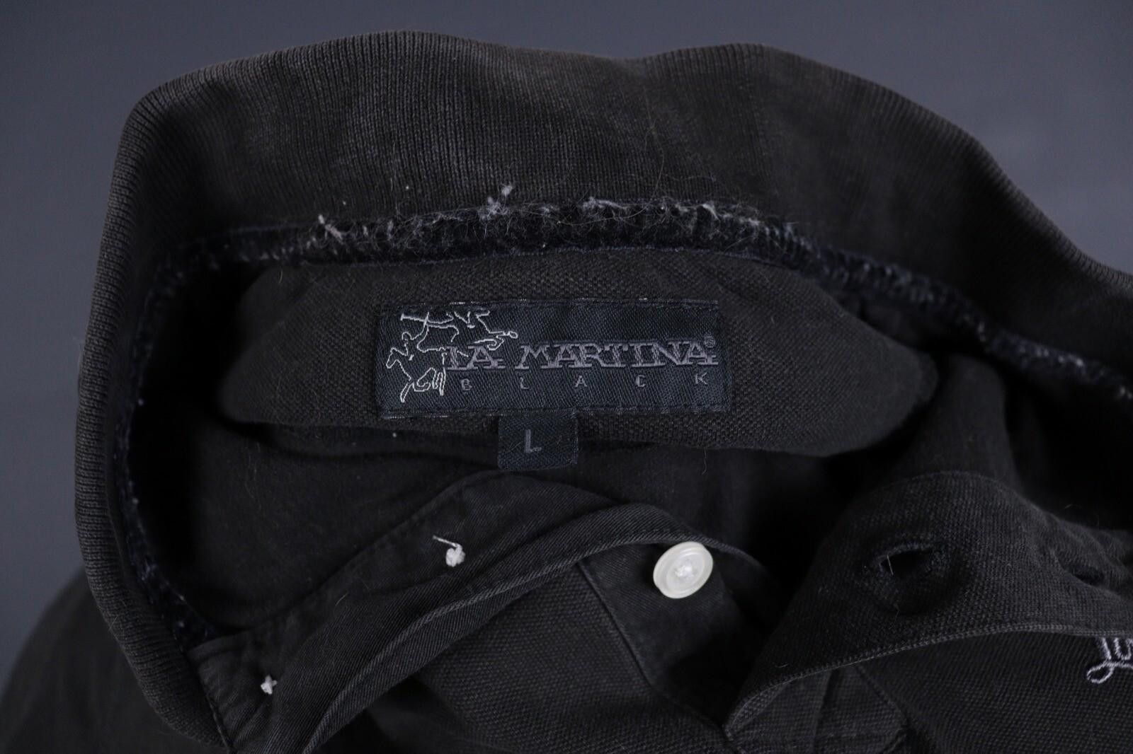 La Martina La Martina Black Long Sleeve Rugby Polo Shirt Size L Size US L / EU 52-54 / 3 - 10 Thumbnail