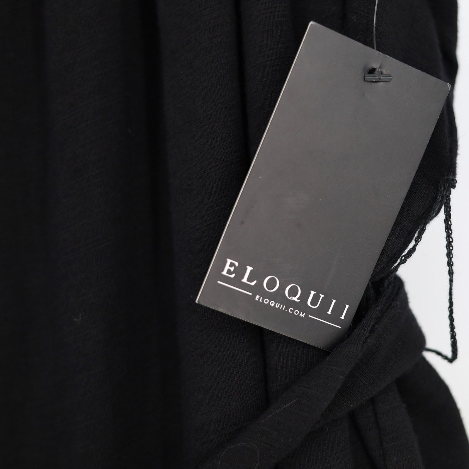 The Unbranded Brand Eloquii Women Black Cotton Knit Tank Jumpsuit Size 26/28 Size 42" / US 20 - 2 Thumbnail