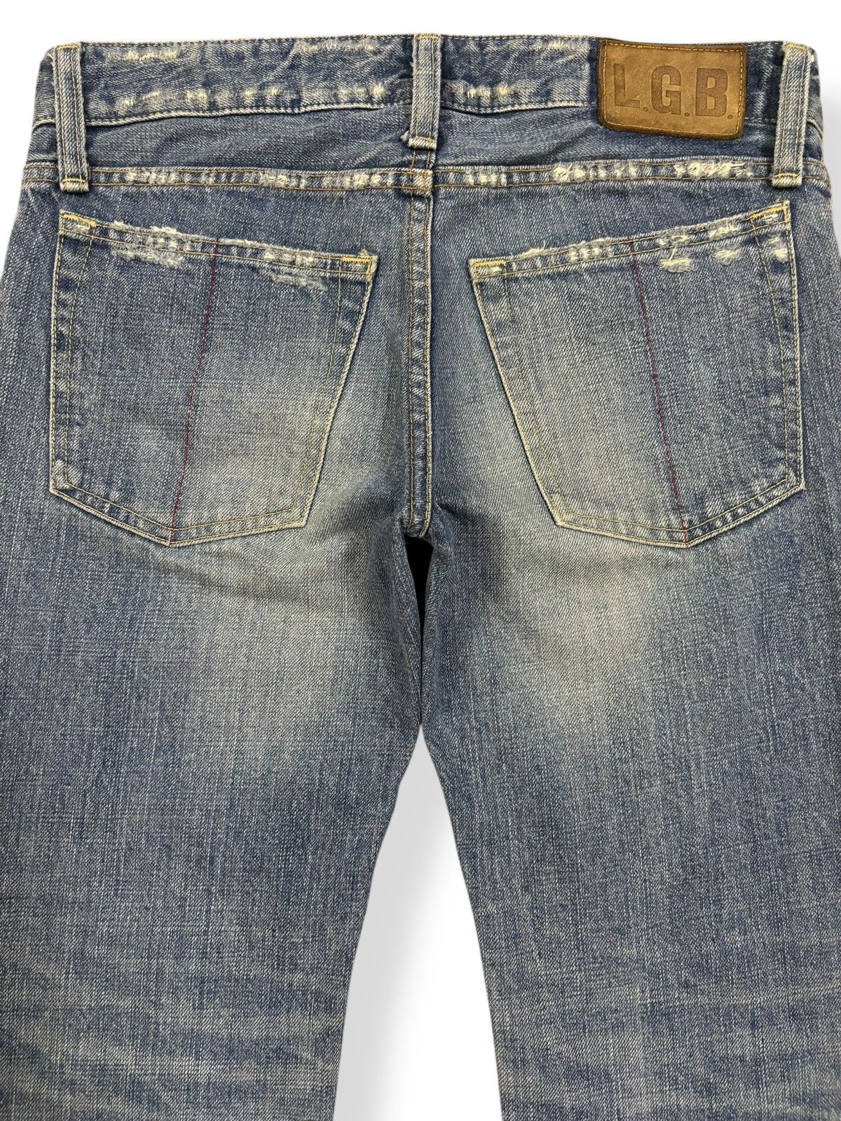 Le Grande Bleu (L.G.B.) Le Grande Bleu L.G.B. Wolfcut Flare Distressed Jeans Size US 29 - 11 Thumbnail