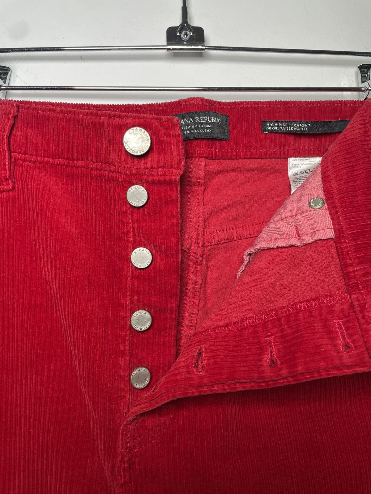 Banana Republic Banana Republic Red Corduroy Straight 32x31 Size US 31 - 5 Thumbnail