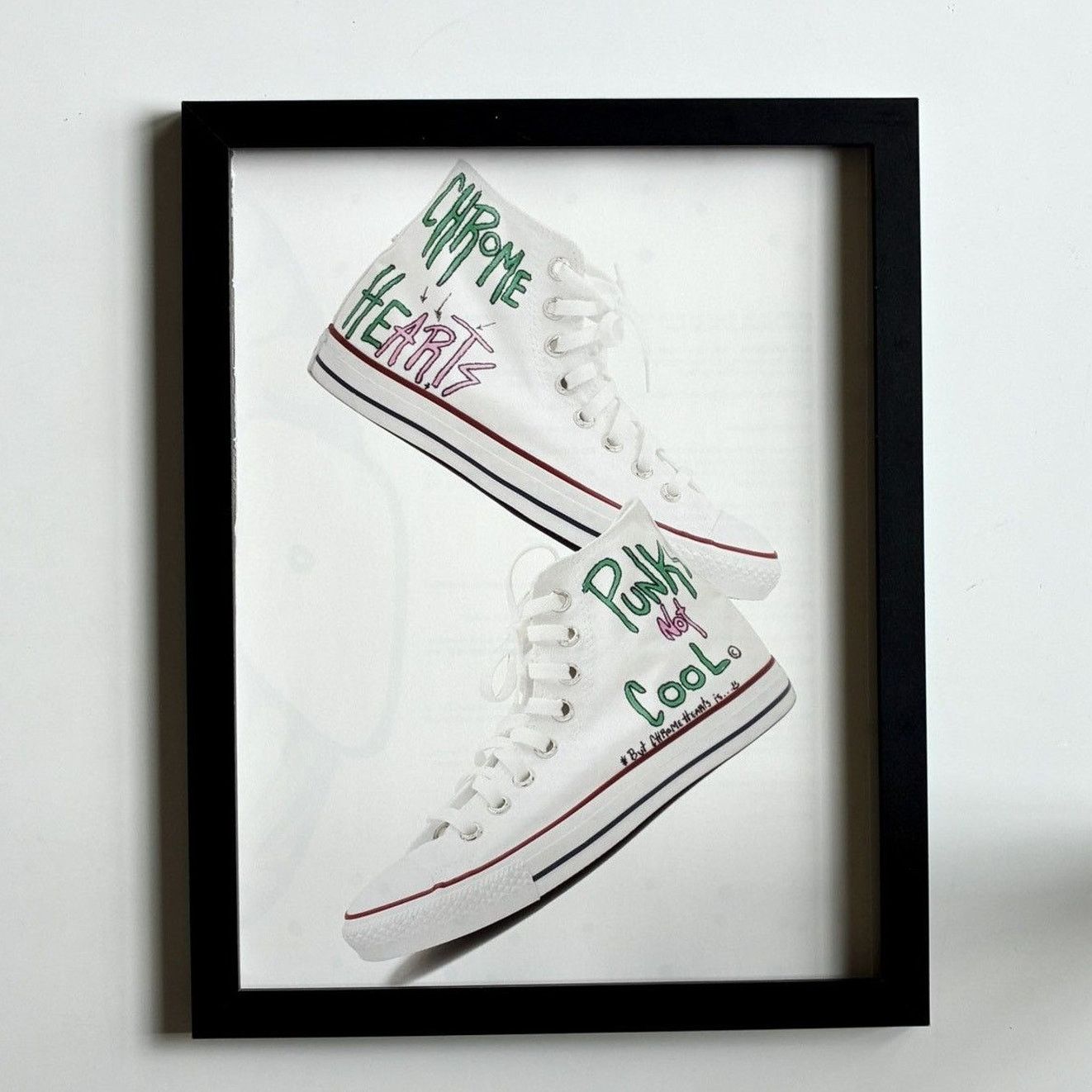Chrome Hearts × Japanese Brand × Vintage Chrome Hearts chuck Taylor converse shoes 9x11 Framed poster Size ONE SIZE - 1 Thumbnail