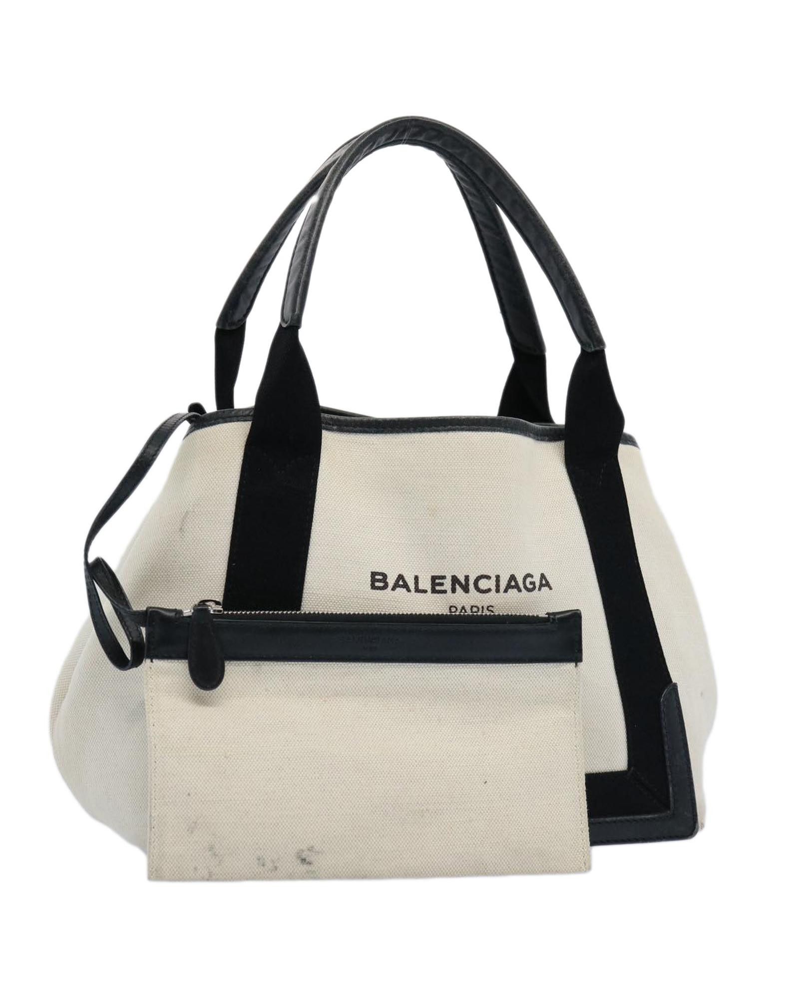 image of Canvas Tote Bag With Pouch By Balenciaga in White, Women's