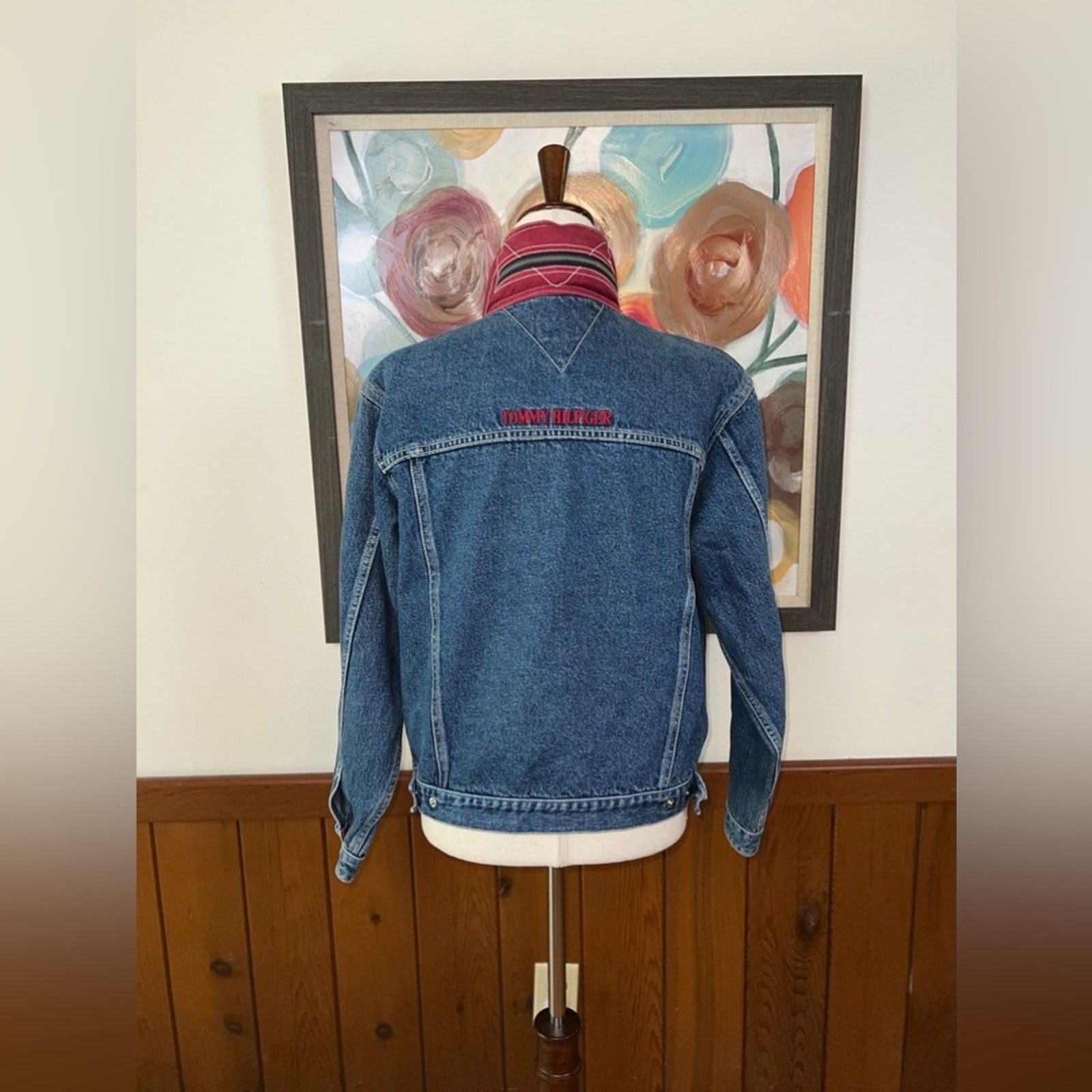 Tommy Hilfiger Super Cool Vintage 90s Tommy Hilfiger Jean Jacket! Size L / US 10 / IT 46 - 6 Thumbnail