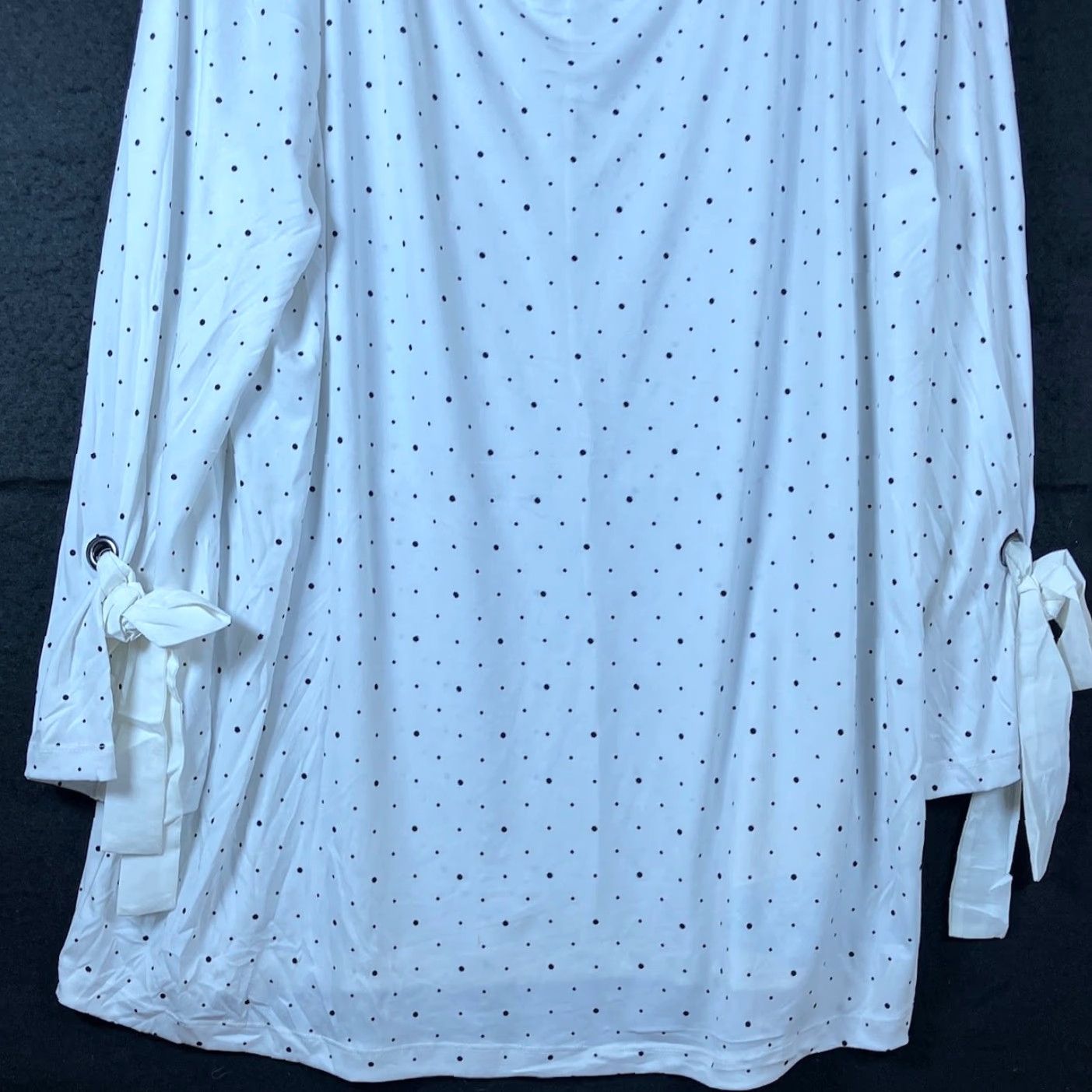 Banana Republic Banana Republic Blouse White Black Polka Dot Round Neck 3/4 Sleeve XL Womens Casual Workwear Size XL / US 12-14 / IT 48-50 - 3 Thumbnail