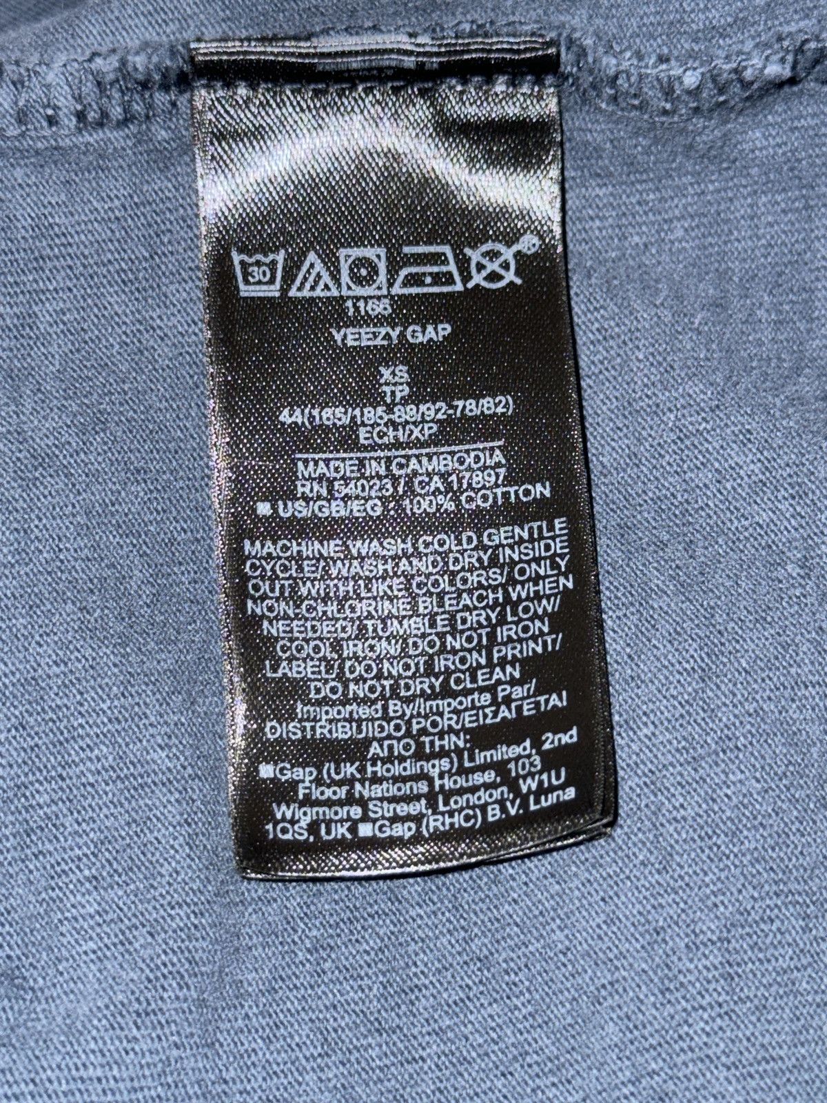 Balenciaga × Gap × Kanye West Dove 3/4 Sleeve T-Shirt - Blue - Yeezy Gap Balenciaga Size US XS / EU 42 / 0 - 6 Thumbnail
